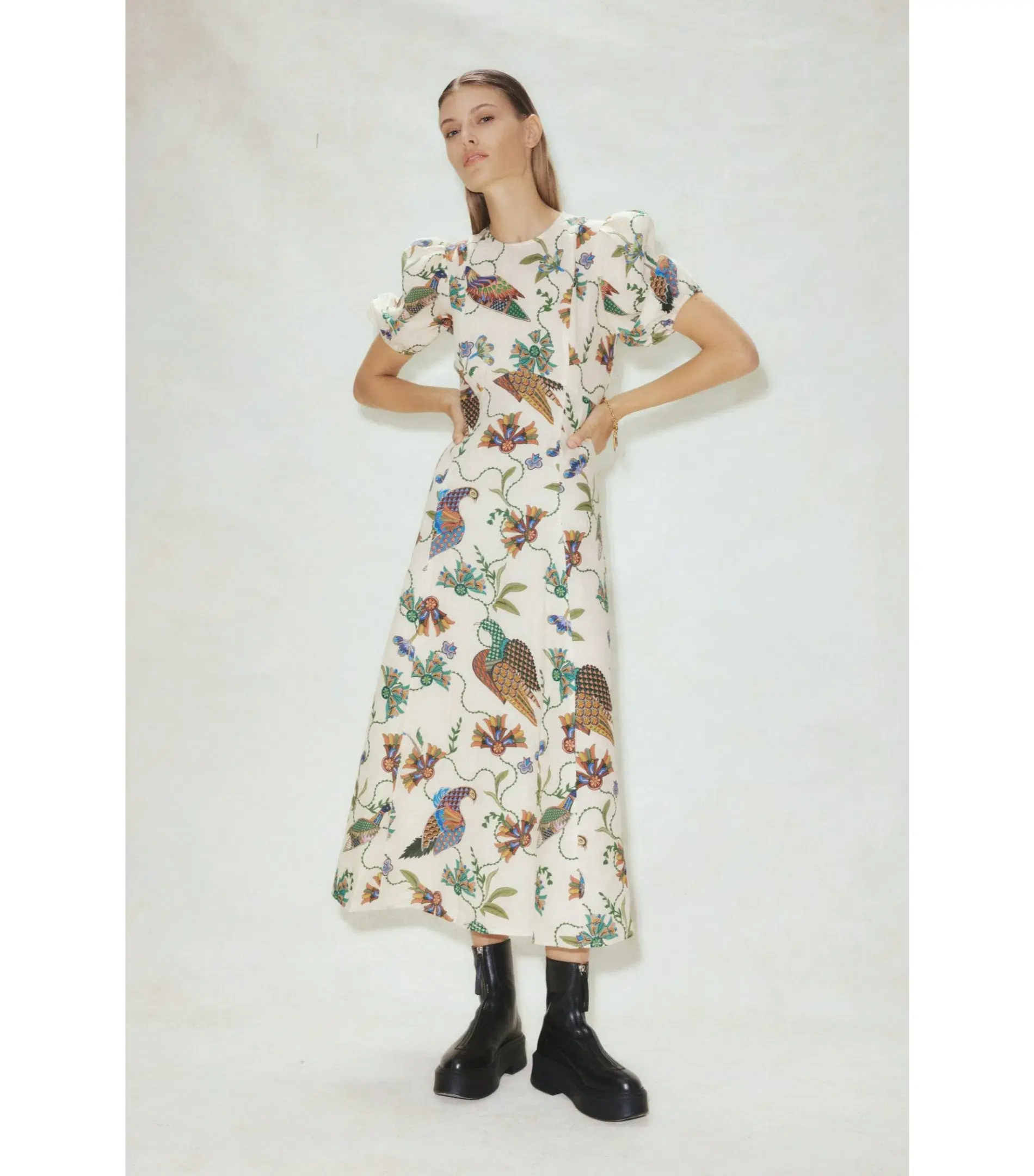 Alémais Birdie Midi Dress Print Size AU 14 - Image 1