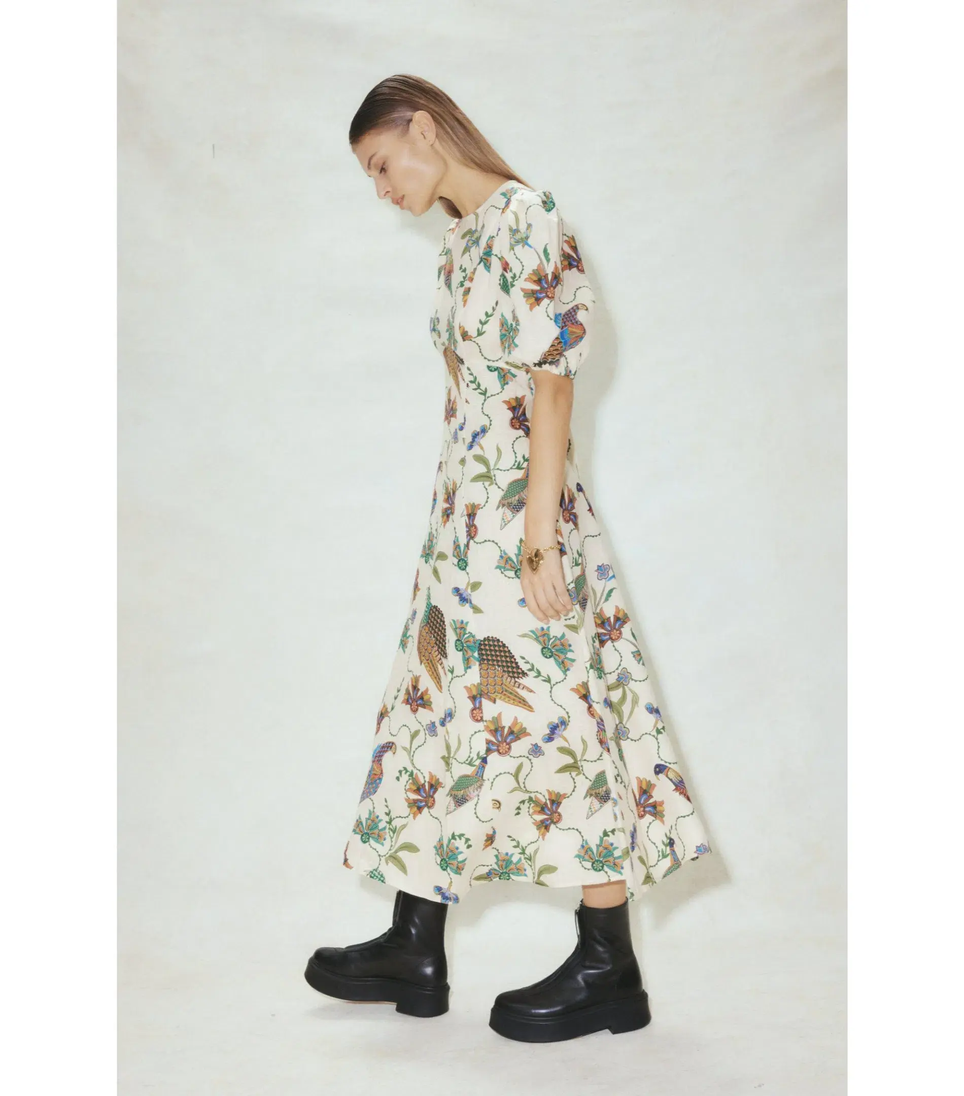 Alémais Birdie Midi Dress Print Size AU 14 - Image 2
