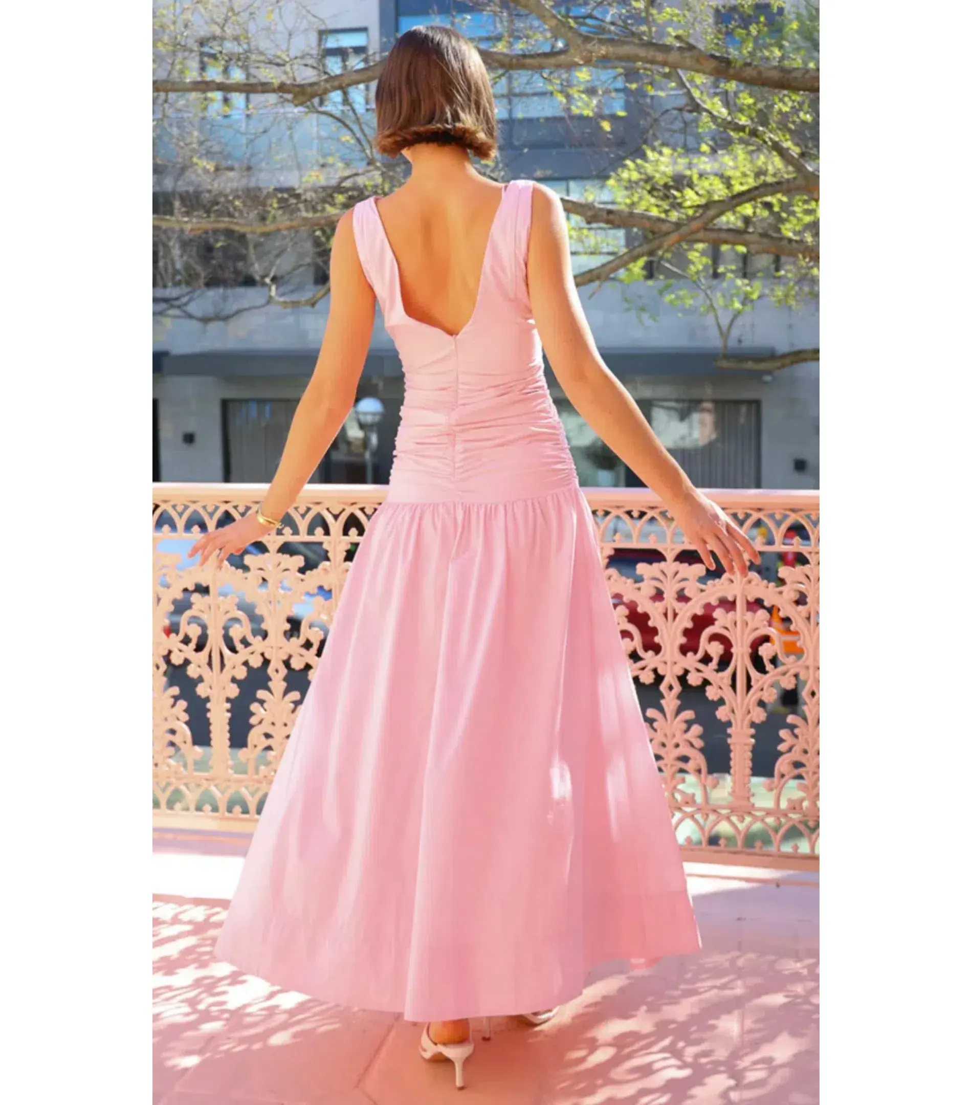 By Nicola Bowie Maxi Dress Marshmallow Size AU 16  - Image 5