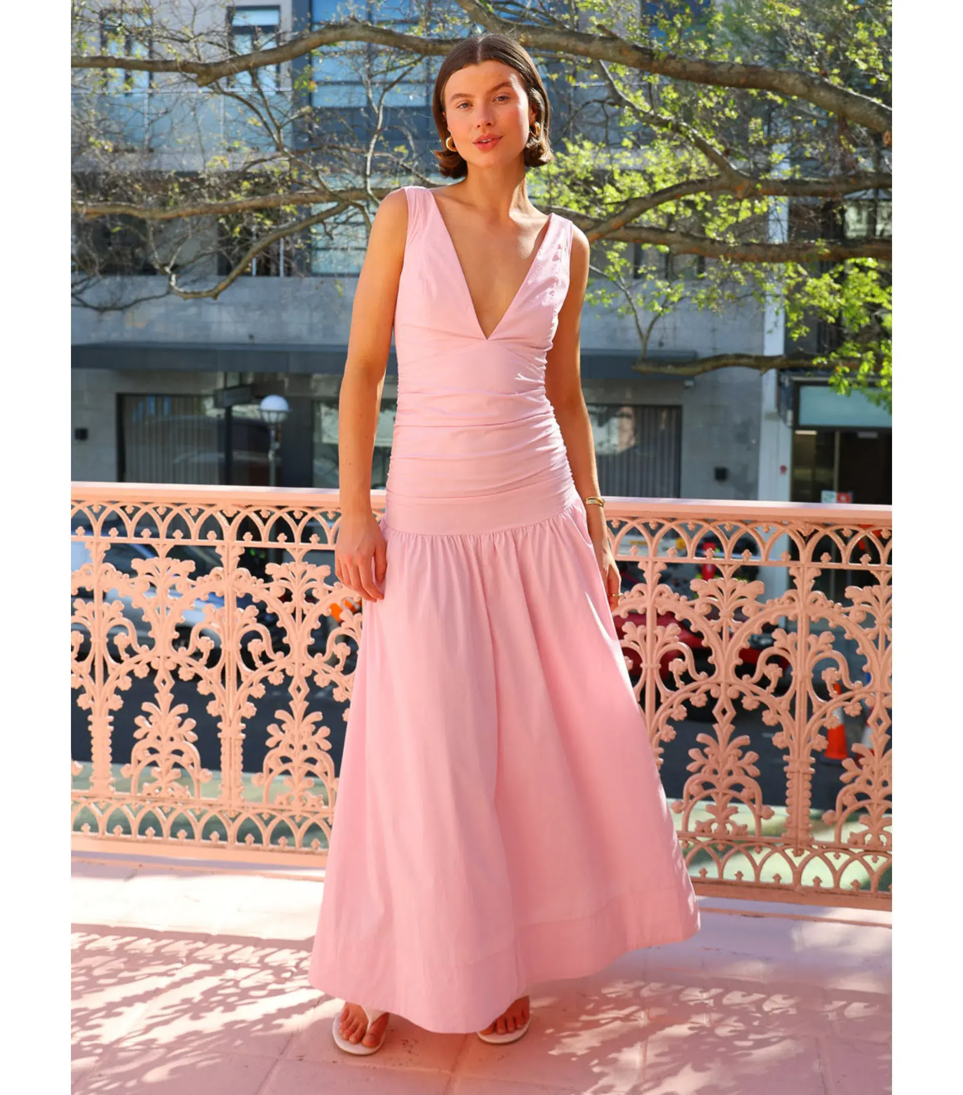 By Nicola Bowie Maxi Dress Marshmallow Size AU 16  - Image 1