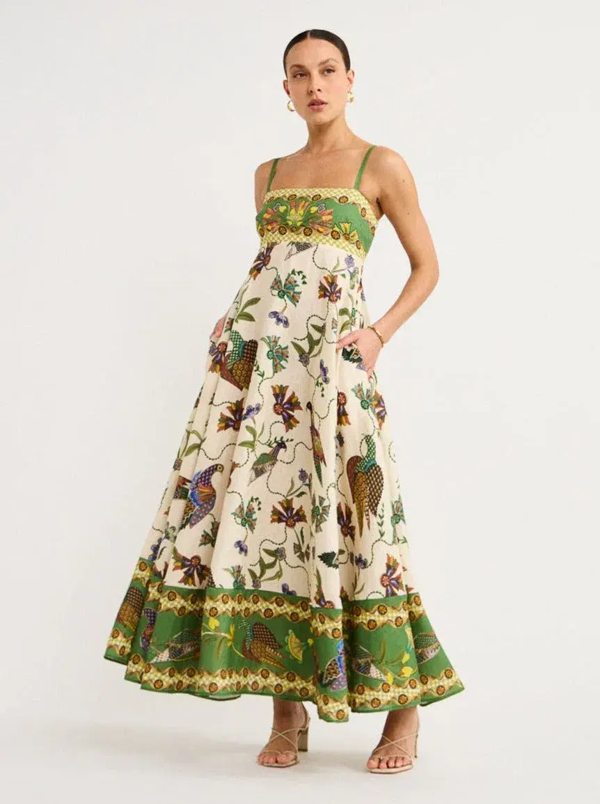 Alemais Birdie Sundress Print Size AU 8 - Image 1