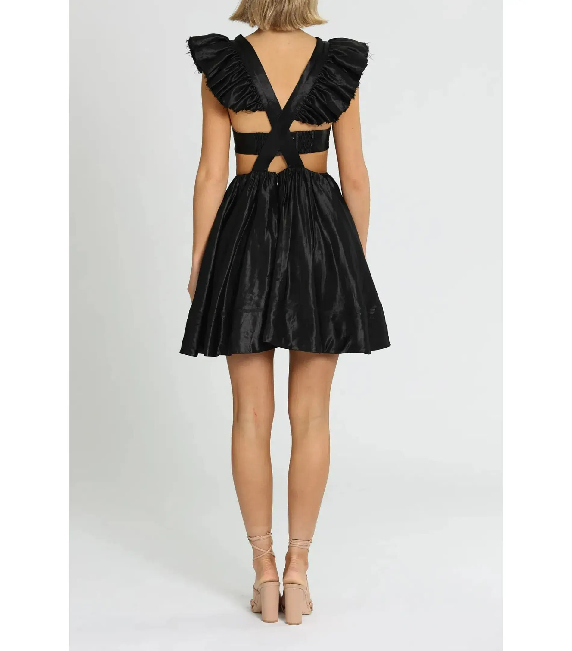Aje Gazelle Mini Dress Black Size AU 12 - Image 3