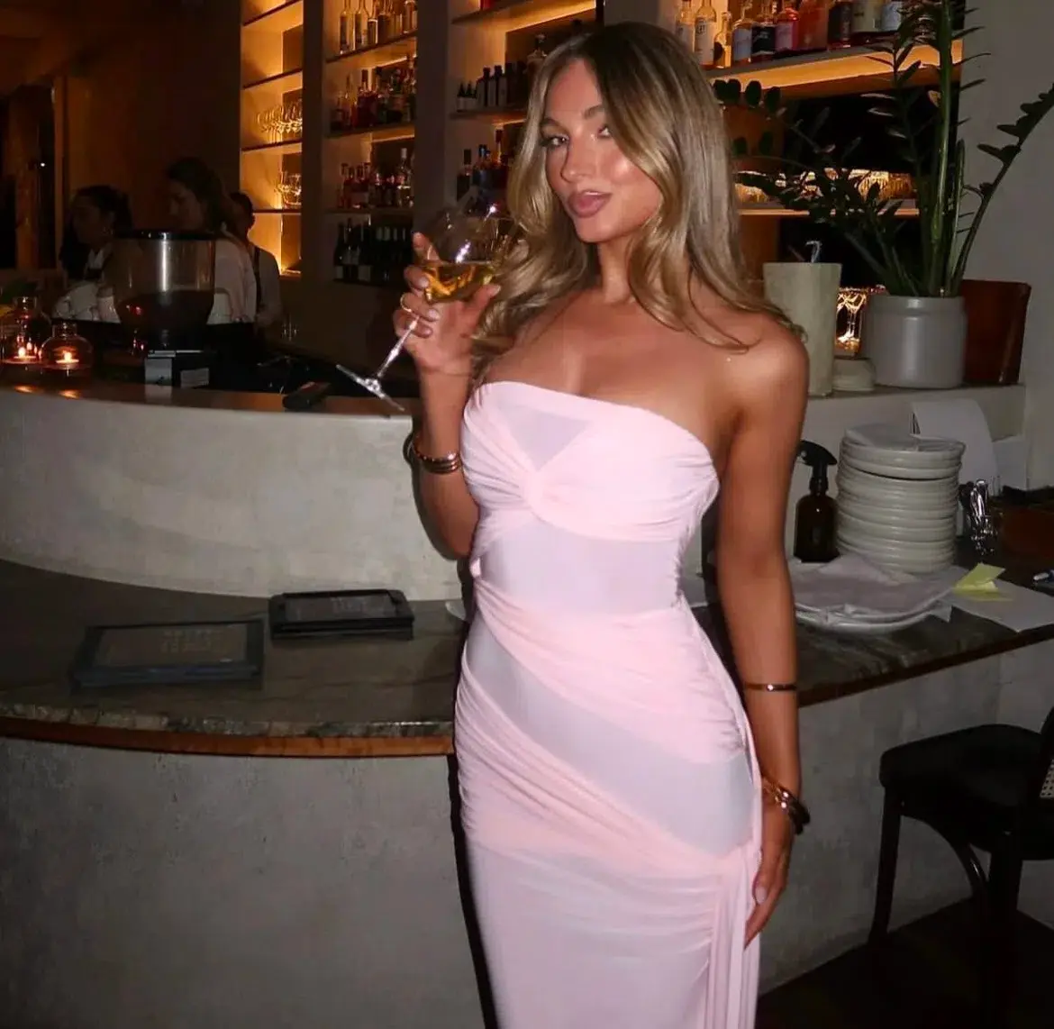 Natalie Rolt Miranda Gown in Blossom Pink Size AU 8  - Image 1