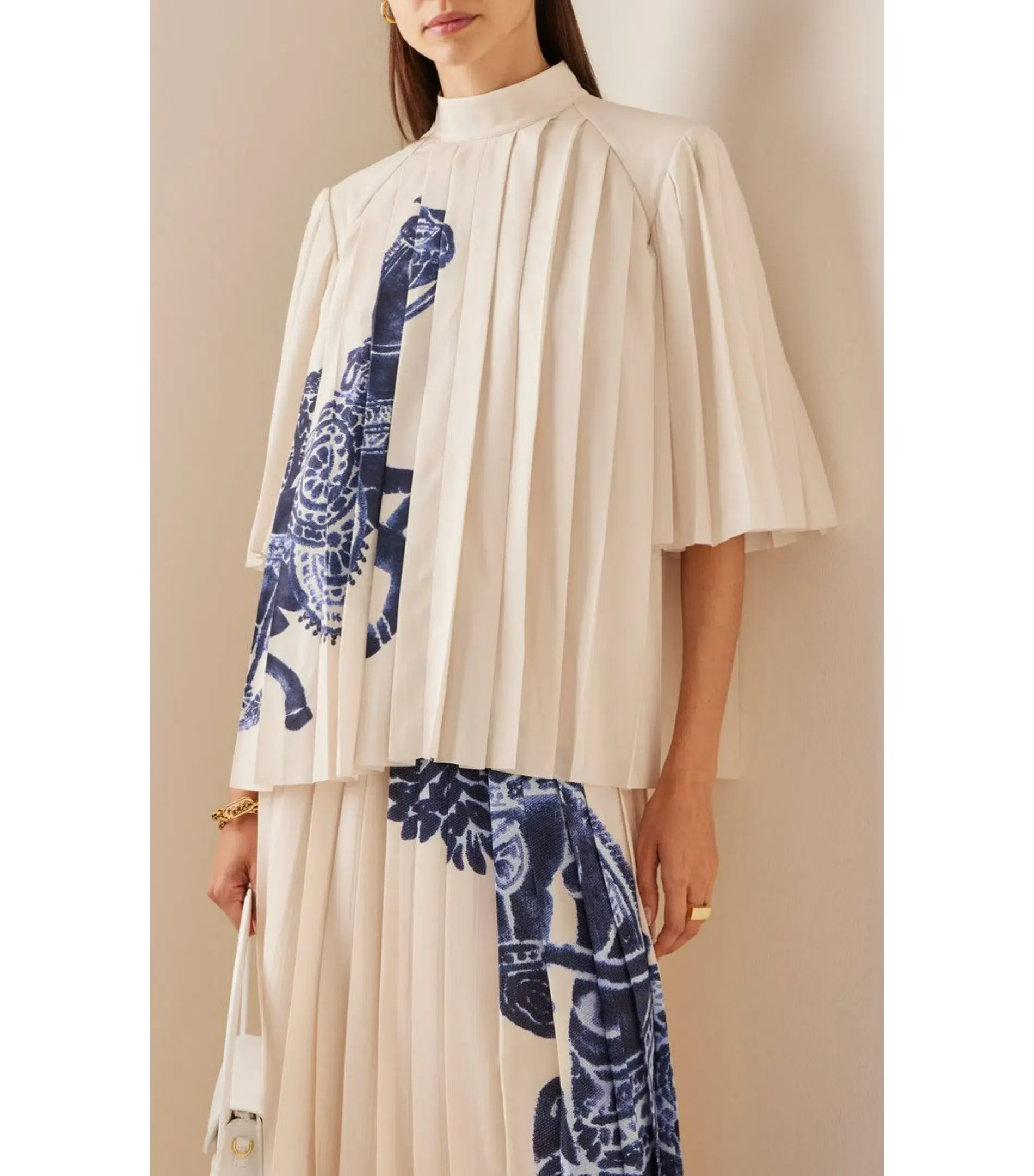 Alemais Rider Pleated Blouse Size AU 10 and Skirt Size AU 12 Set Print  - Image 3