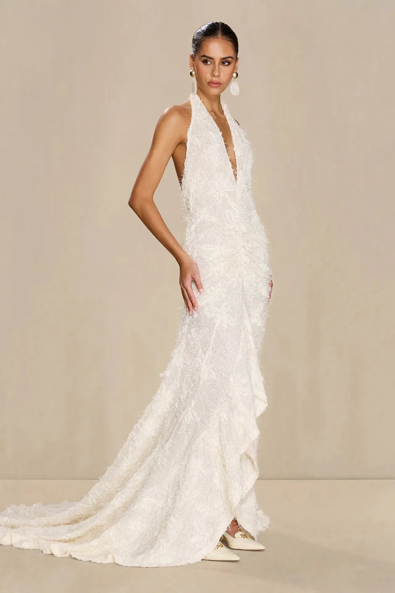 Sonya Moda Noorah Gown in Créme Off-White Size XS / AU 6 - Image 2