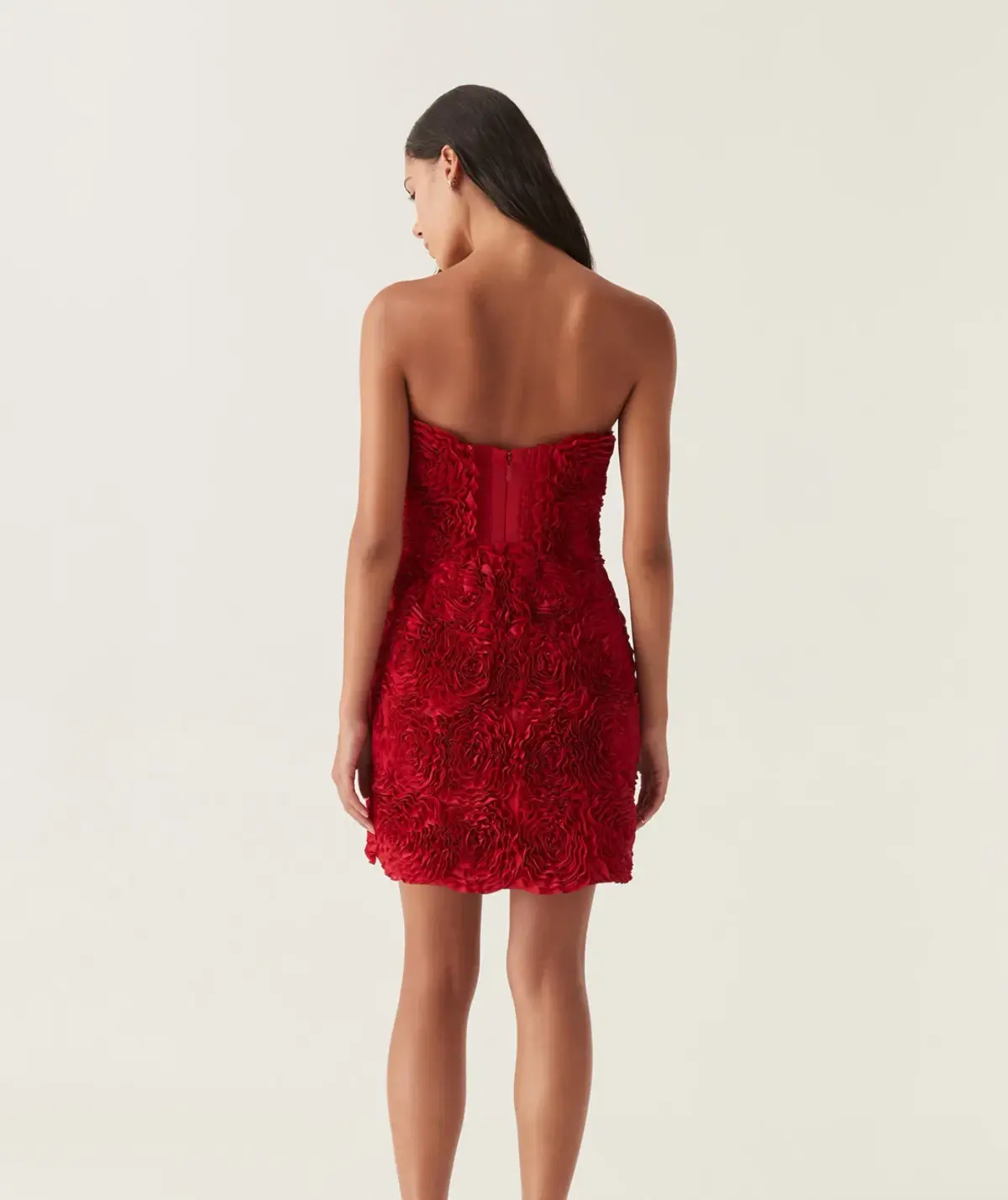 Aje Gazer Rosette Mini Dress Scarlet Red Size 6 - Image 2