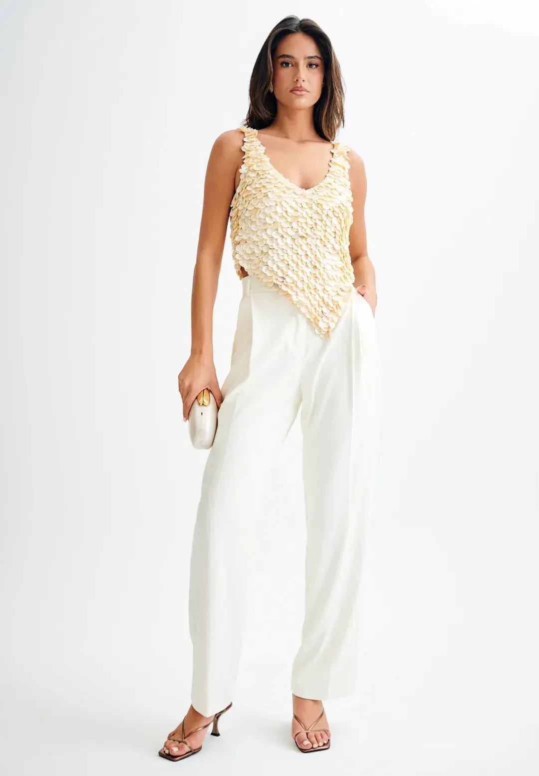 Meshki Willow Mother Of Pearl Halter Top Pearl Size M / AU 10 - Image 1