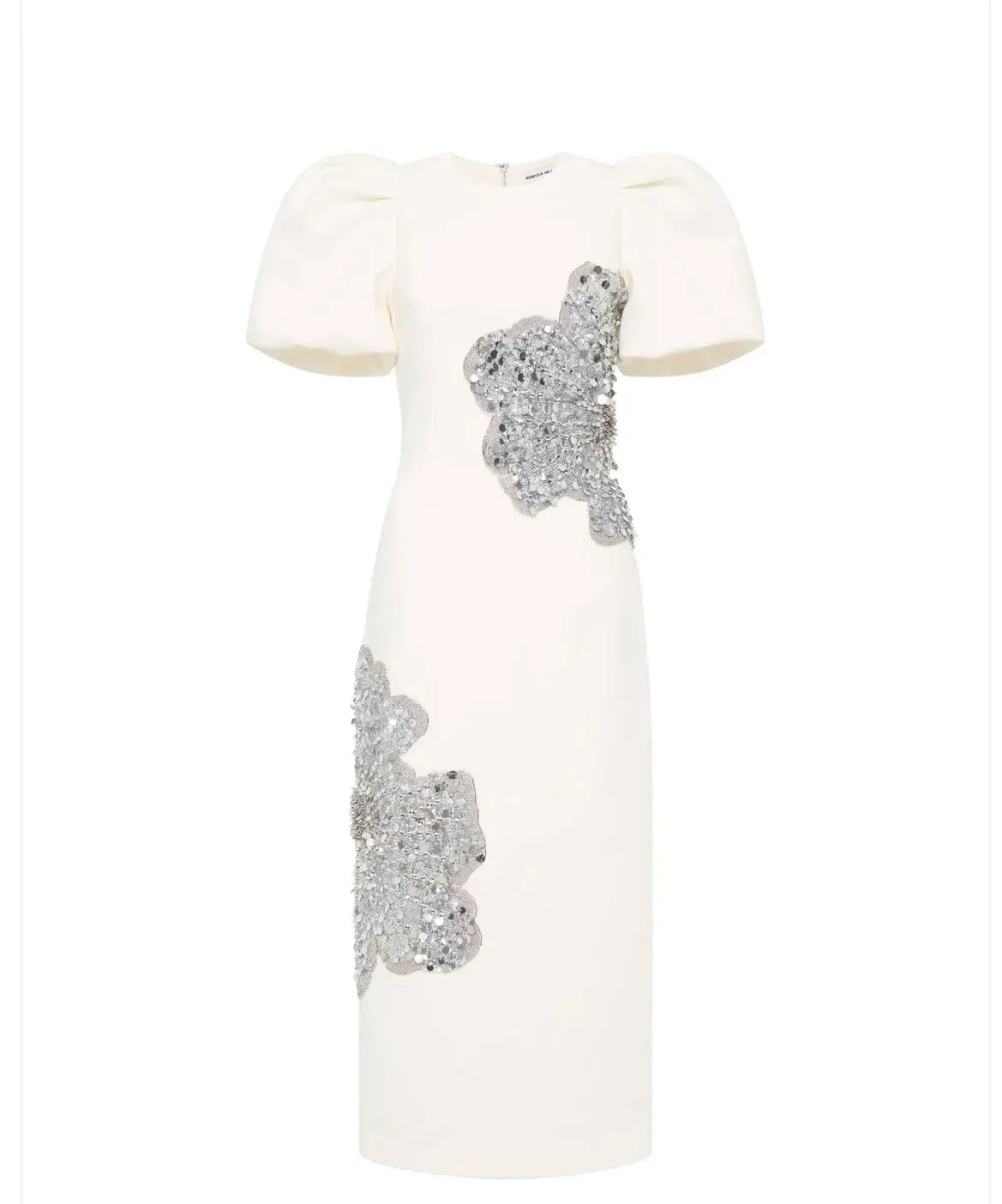 Rebecca Vallance Layana Midi Dress in Ivory Size 14 - Image 4