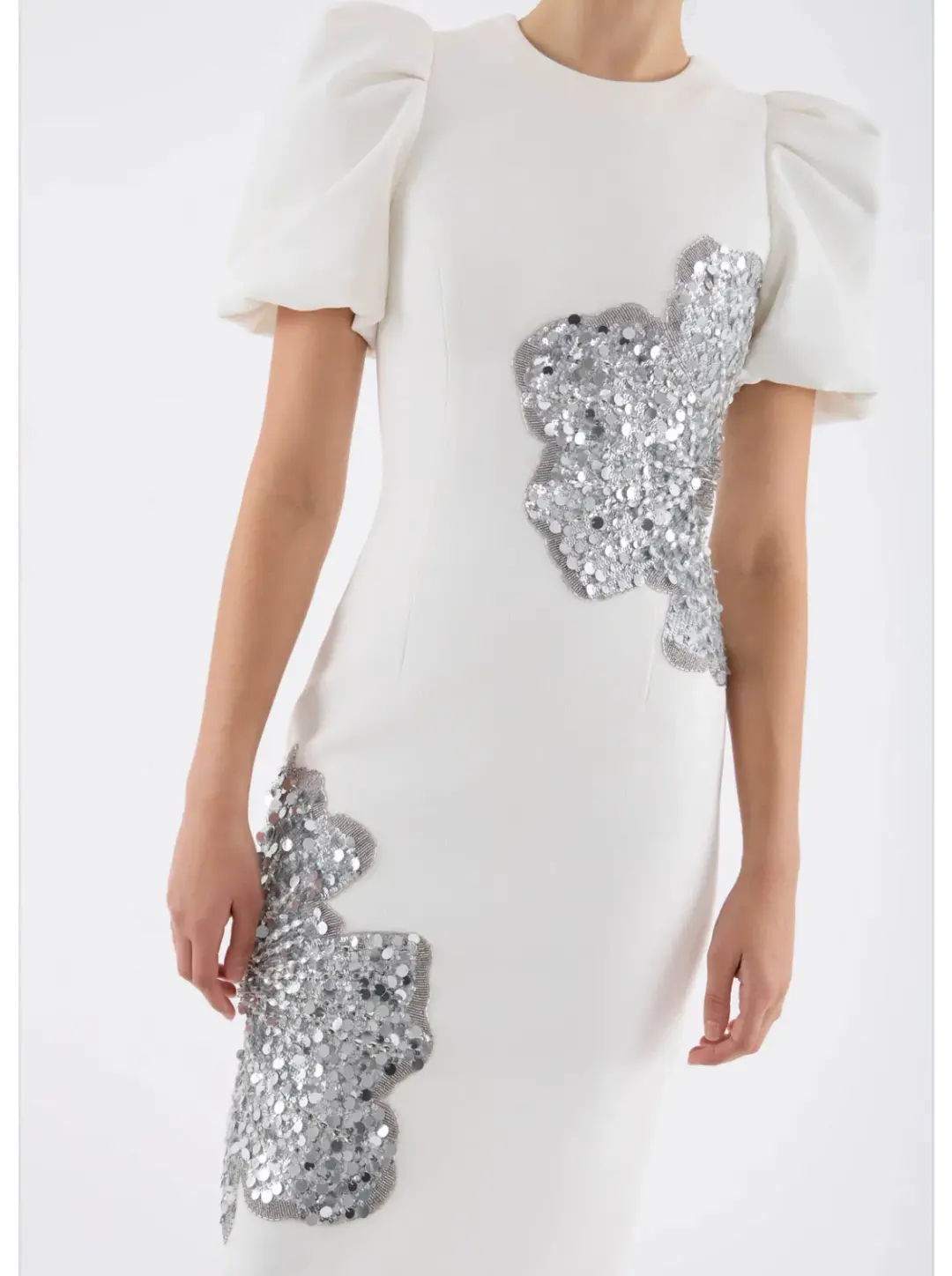 Rebecca Vallance Layana Midi Dress in Ivory Size 14 for rent on The Volte - main image