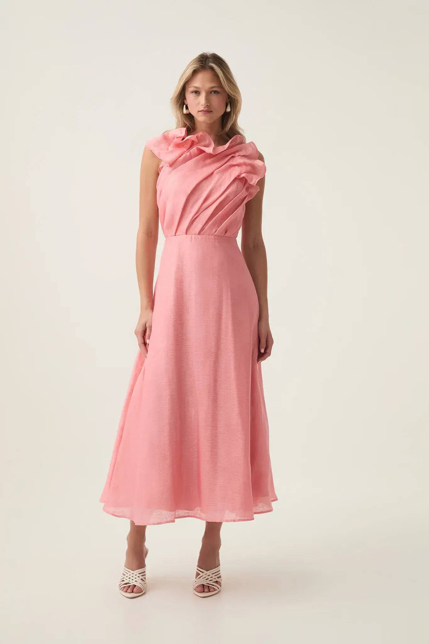 Aje Genesis Midi Dress in Washed Coral Size 14 - Image 1