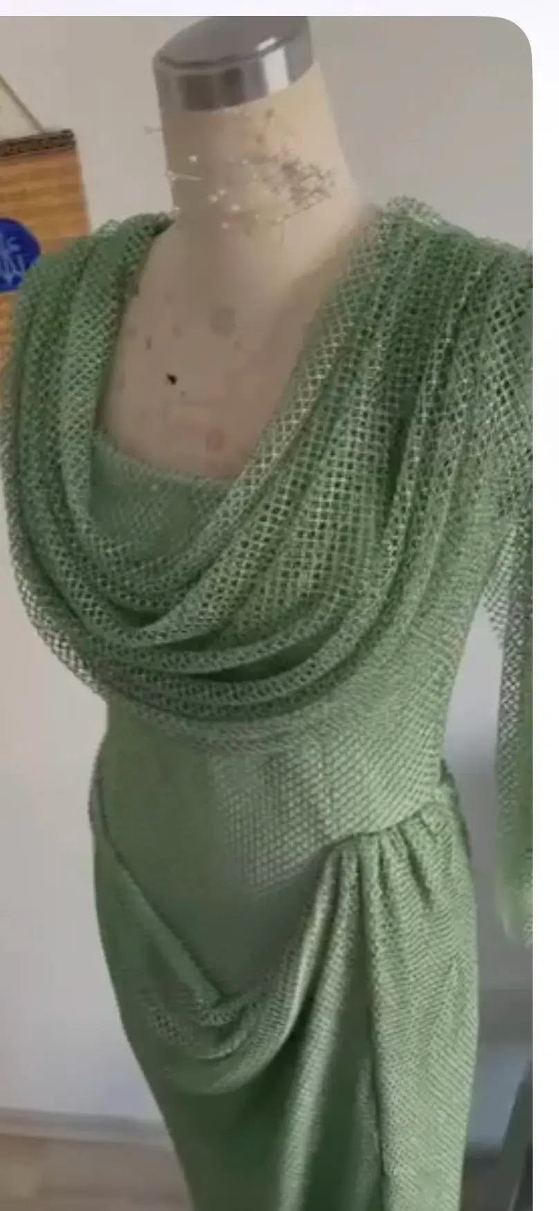 Atele Ankand Drape Neck Formal Dress Green Size 12 - Image 2