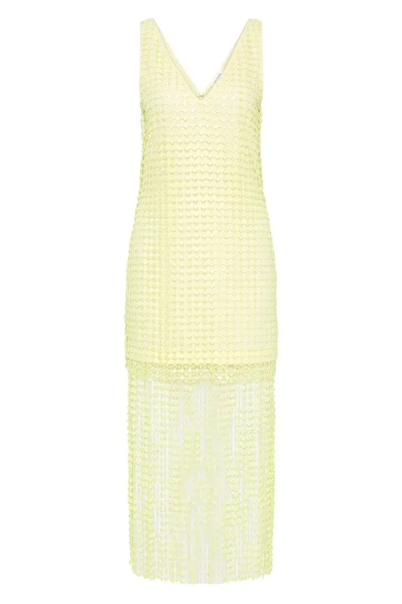 Sass & Bide Pinnacle Lace Midi Dress Lime Size 10 - Image 5