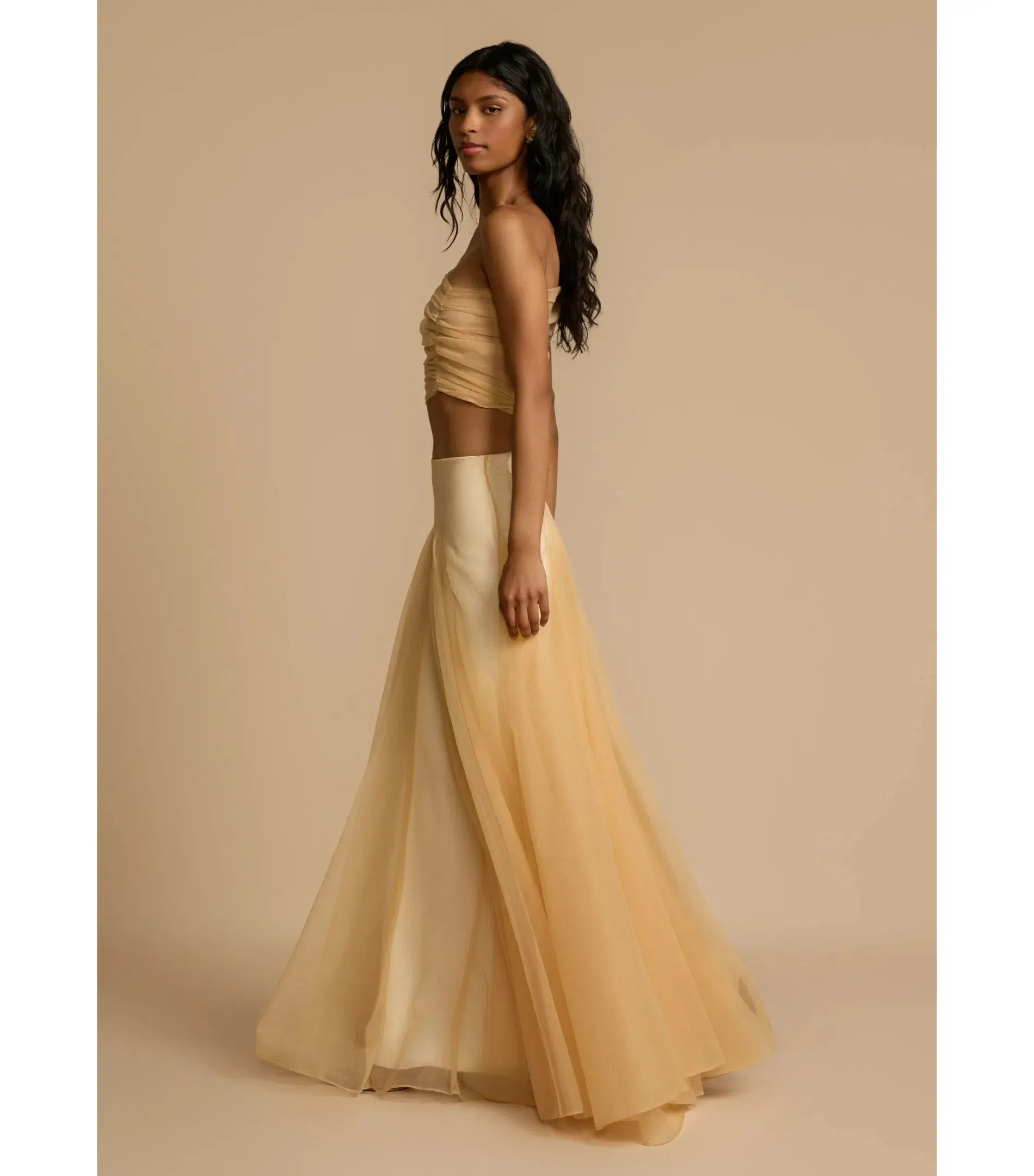 Arcina Ori Violetta Top and Skirt Set in Champagne Size AU 8 - Image 3