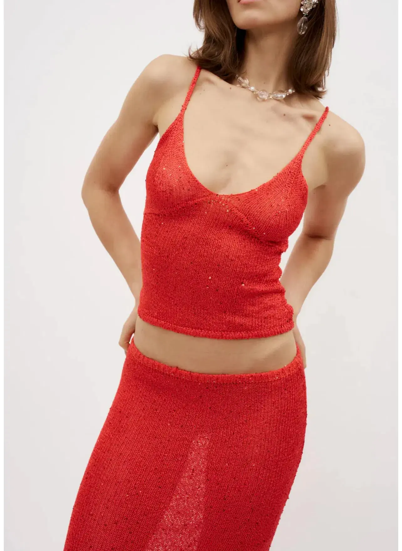 Asta Resort Carolina Camisole Set in Rossa Sequin Size XS / AU 6 - Image 4