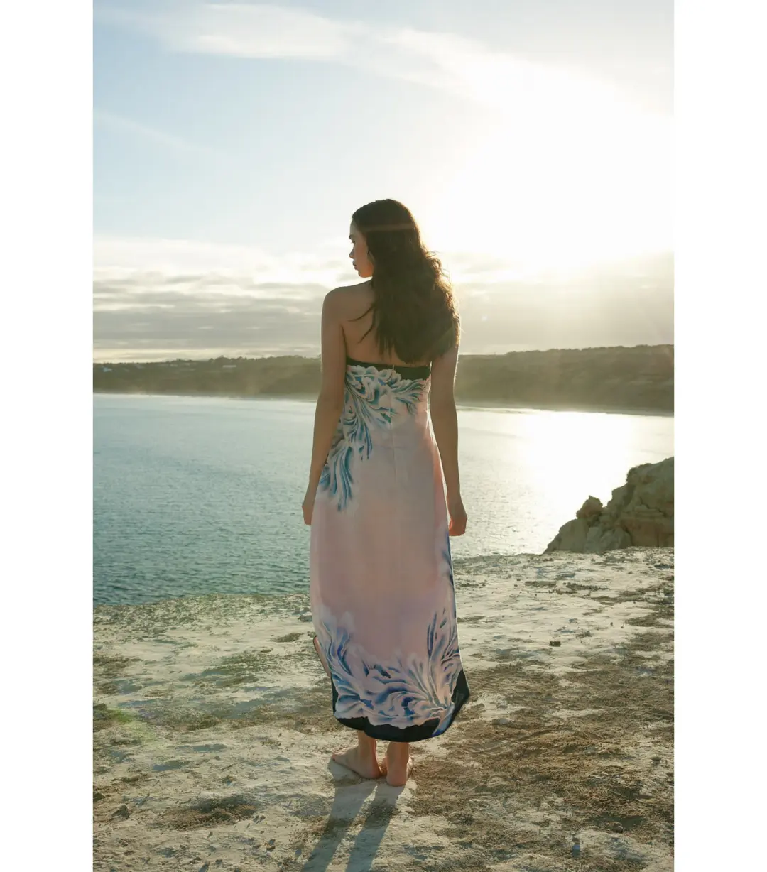 Aston Studio Maeve Dress in Seashell/Iceberg Size AU 10  for rent on The Volte - main image