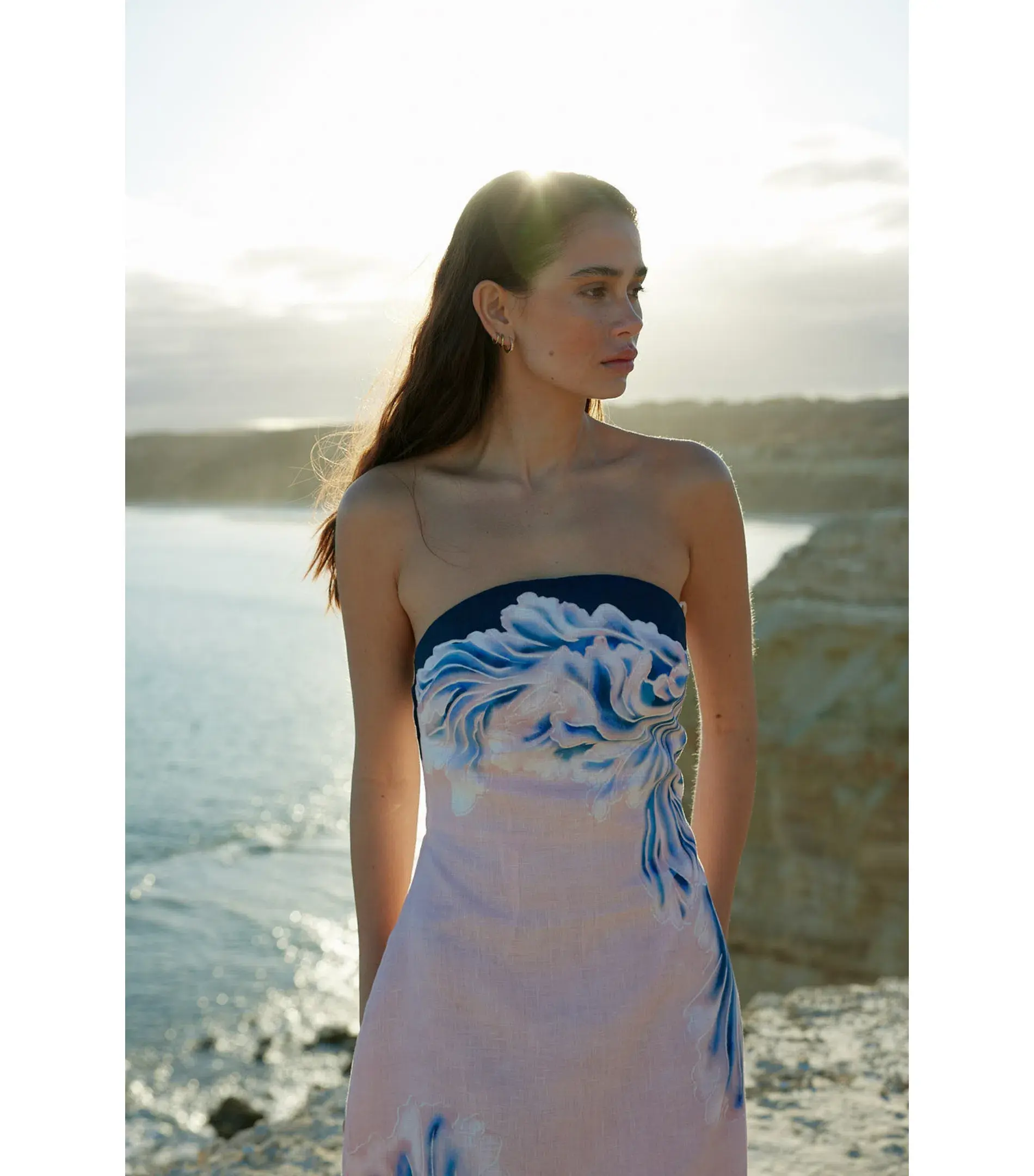 Aston Studio Maeve Dress in Seashell/Iceberg Size AU 10  - Image 3