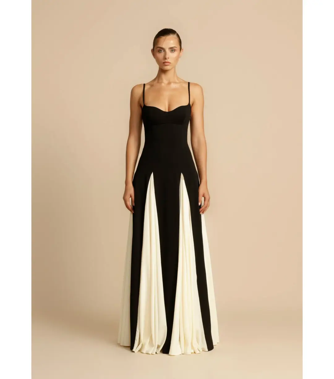 Arcina Ori Paloma Maxi Dress in Black/Cream Size XL / AU 14 for rent on The Volte - main image