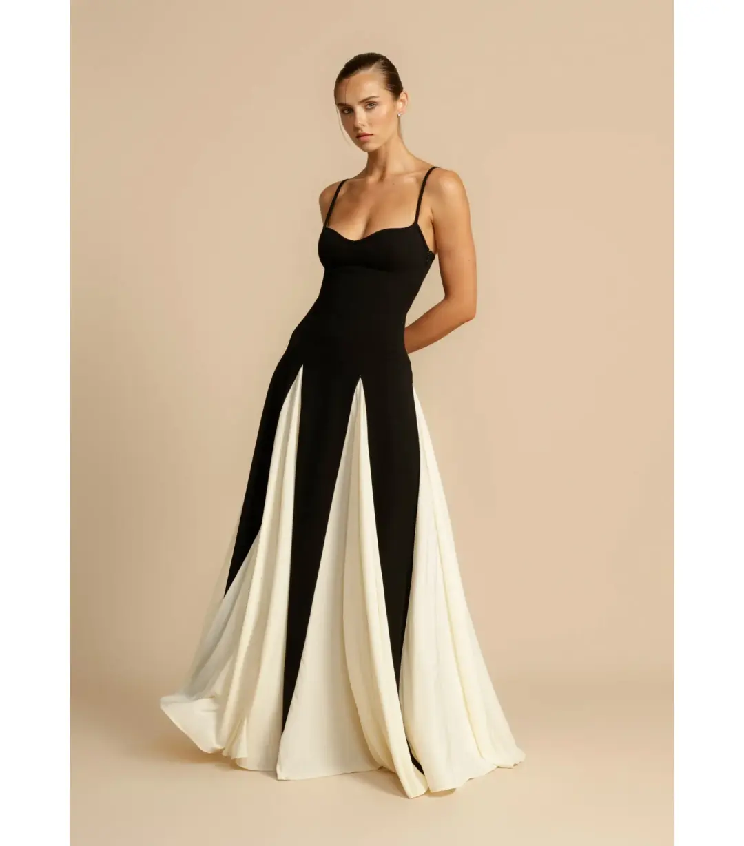 Arcina Ori Paloma Maxi Dress in Black/Cream Size XL / AU 14 for rent on The Volte - main image