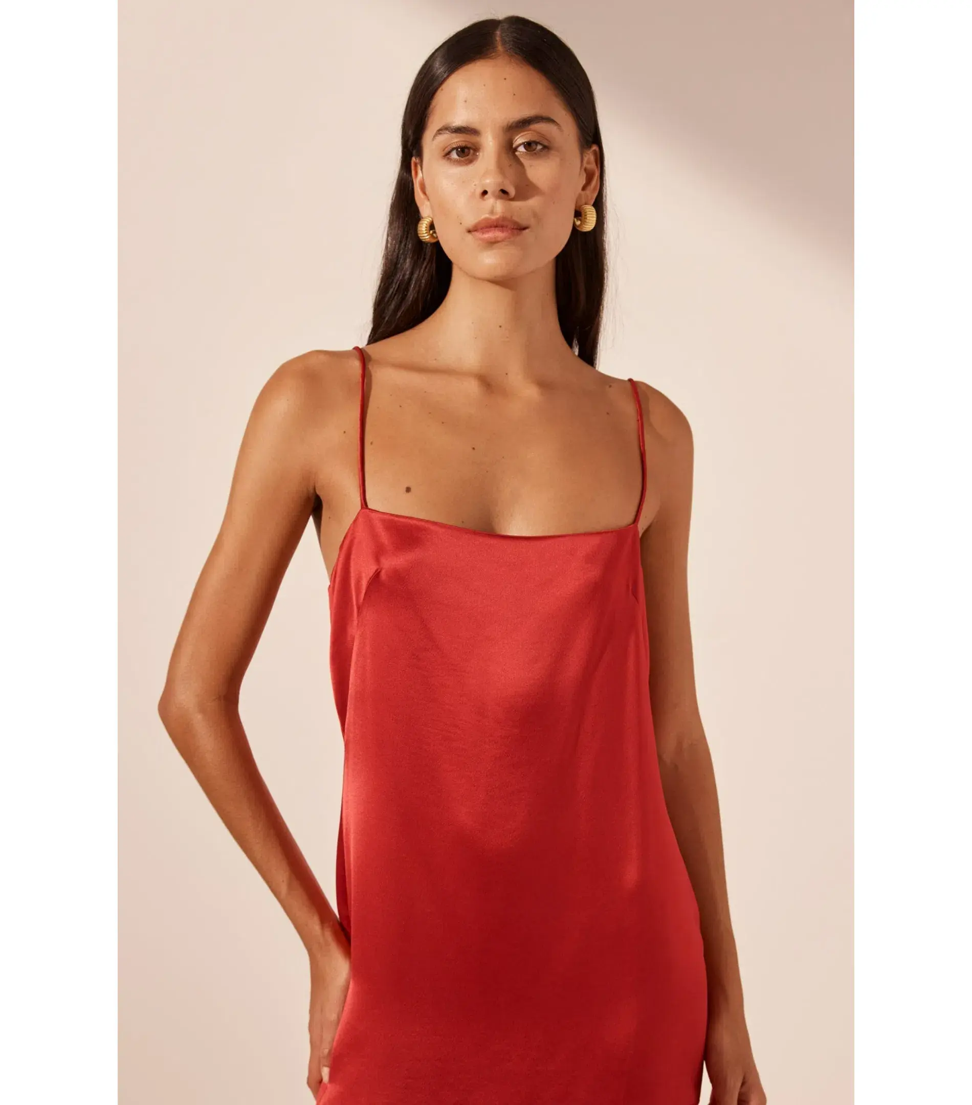 Shona Joy Moraya Dropped Waist Maxi Dress Chili Size AU 12 - Image 2