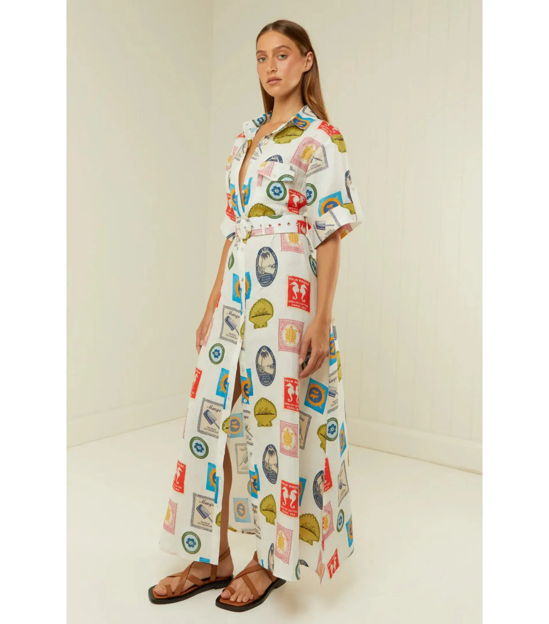 Palm Noosa Memento Dress in Holiday Stamp Size AU 12  - Image 2