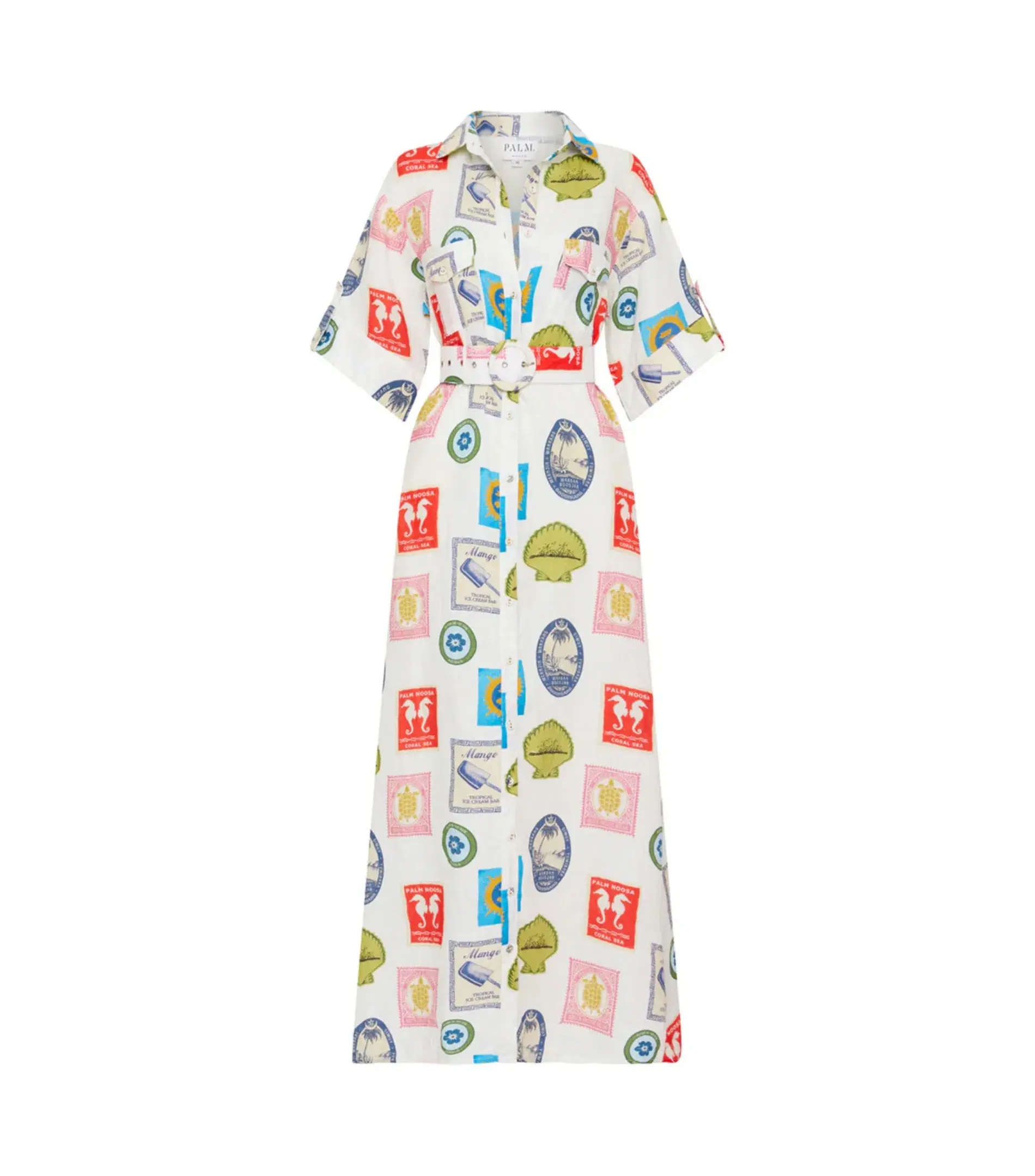 Palm Noosa Memento Dress in Holiday Stamp Size AU 12  - Image 5