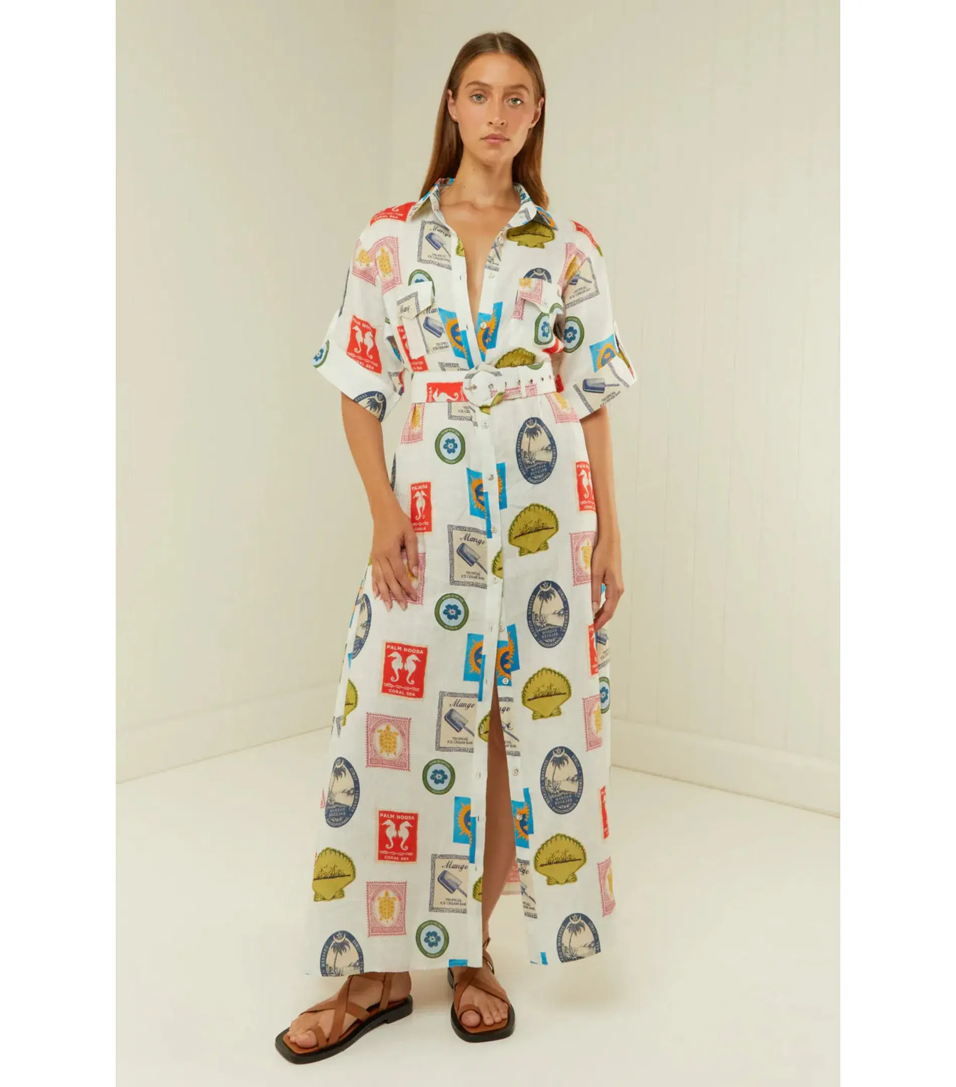 Palm Noosa Memento Dress in Holiday Stamp Size AU 12  - Image 1