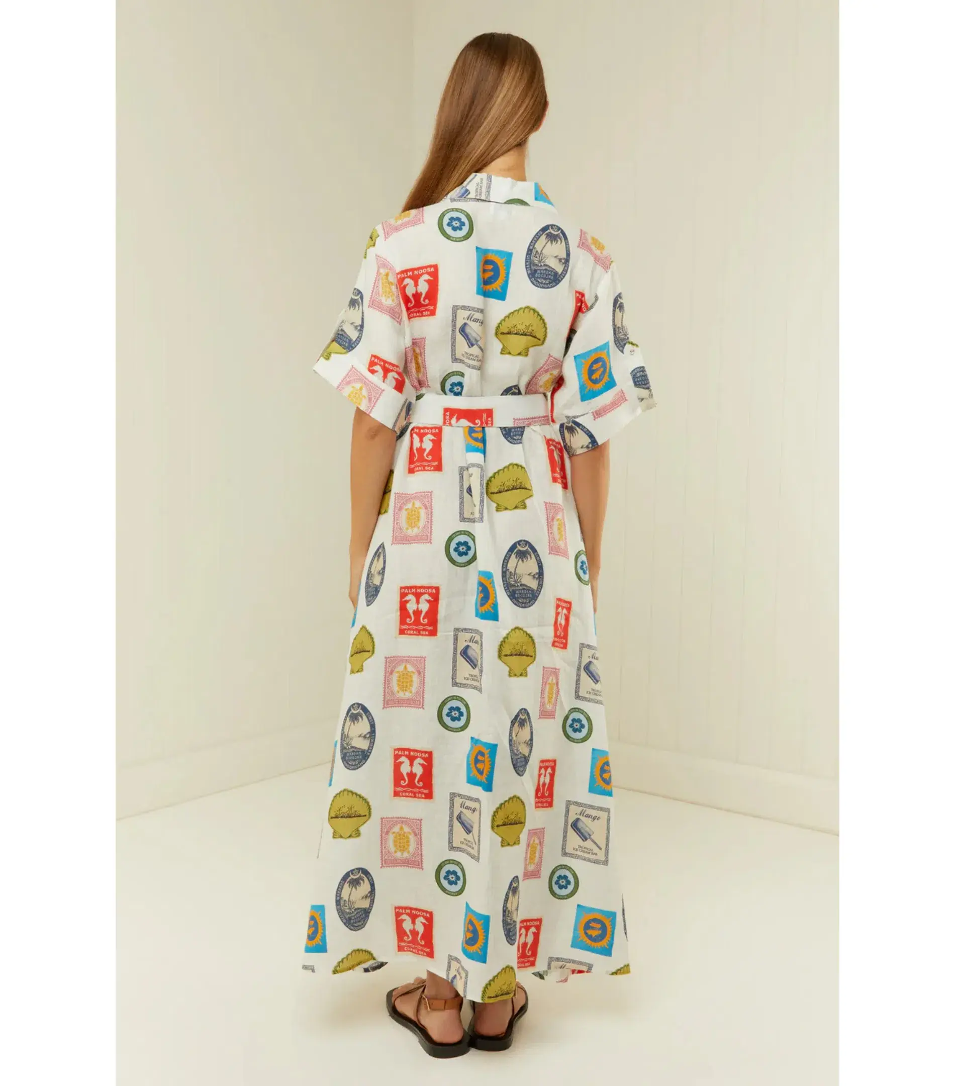 Palm Noosa Memento Dress in Holiday Stamp Size AU 12  - Image 4