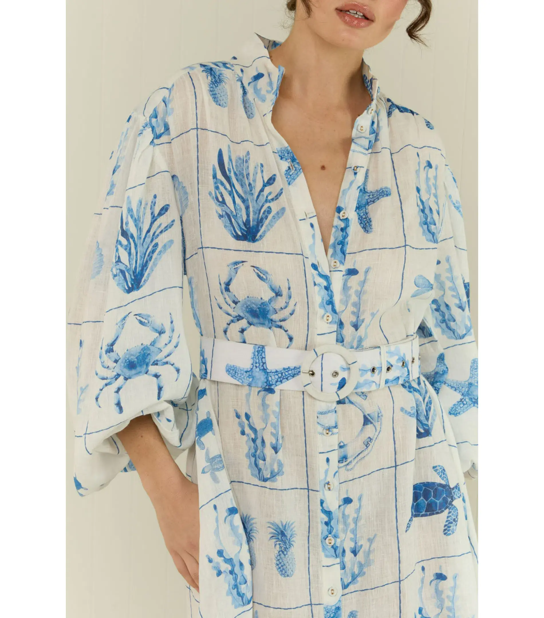 Palm Noosa Noddy Dress Chalkies Tile Size AU 14 - Image 3