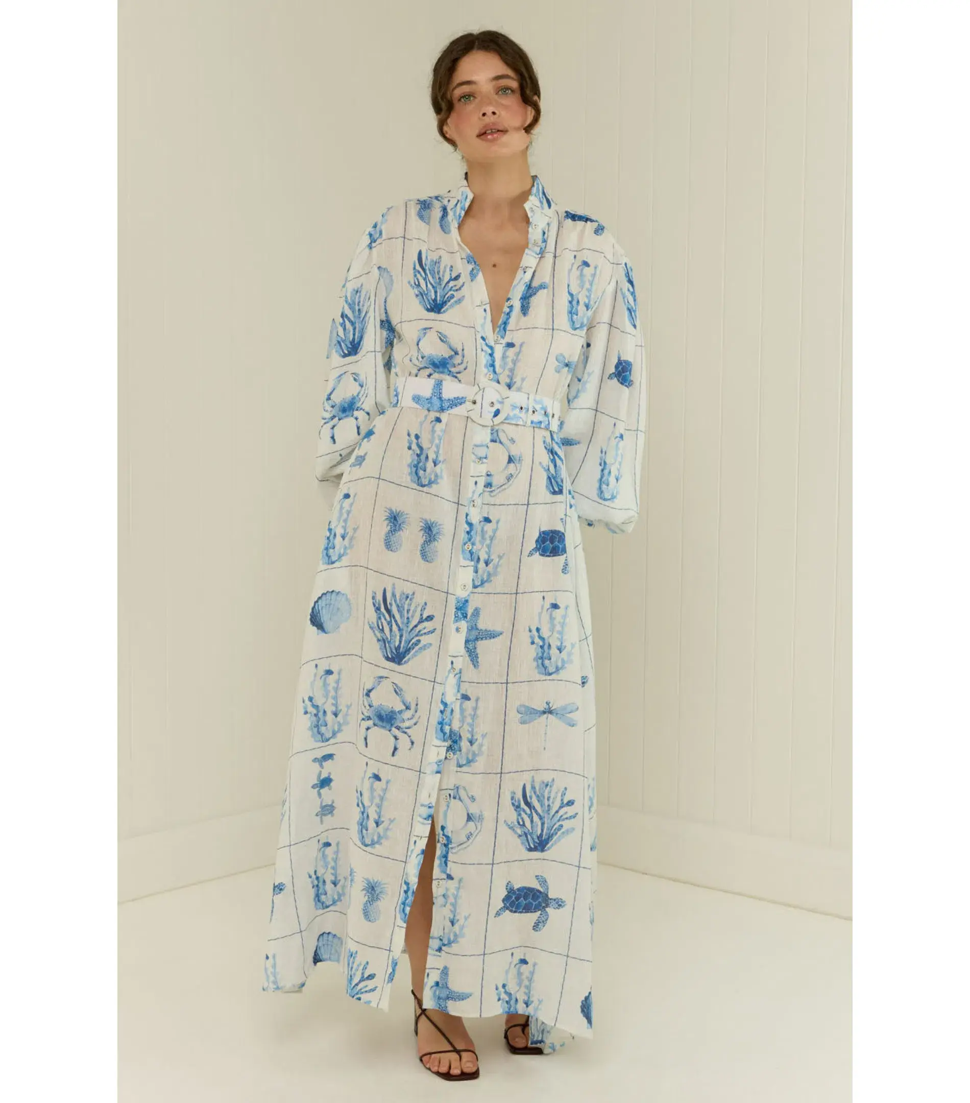 Palm Noosa Noddy Dress Chalkies Tile Size AU 14 - Image 1