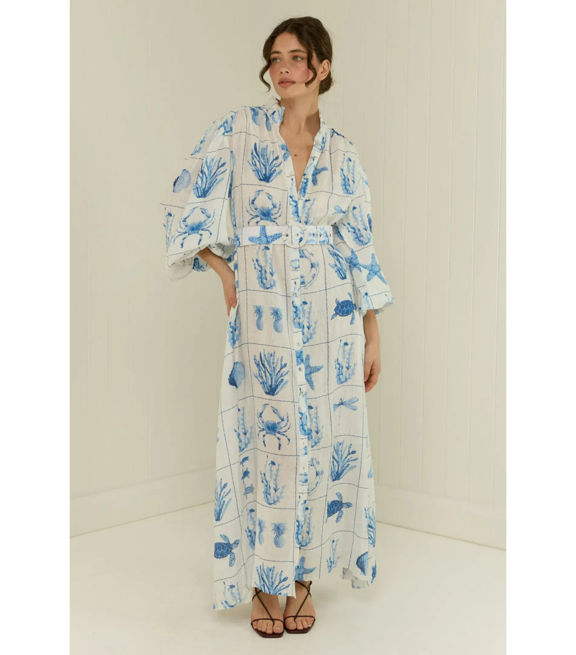 Palm Noosa Noddy Dress Chalkies Tile Size AU 14 - Image 2