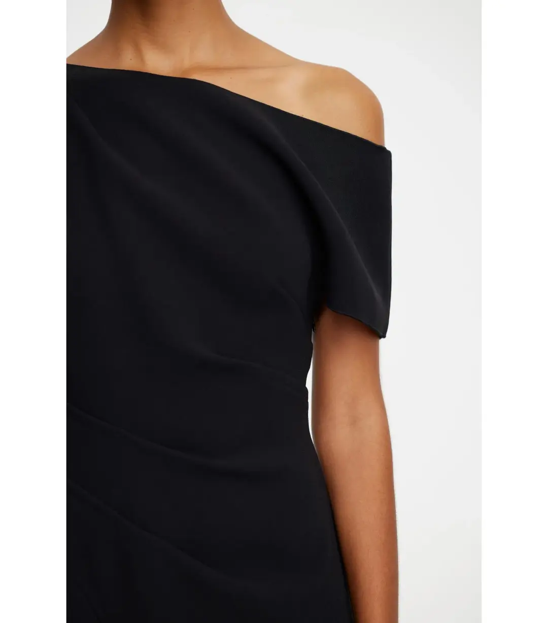 Acler Sudden Midi Dress Black with Cream Size AU 12 for rent on The Volte - main image