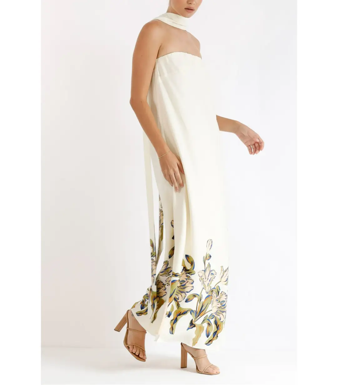 Pasduchas Celeste Column Midi Dress Multi Size Small / AU 8 for rent on The Volte - main image