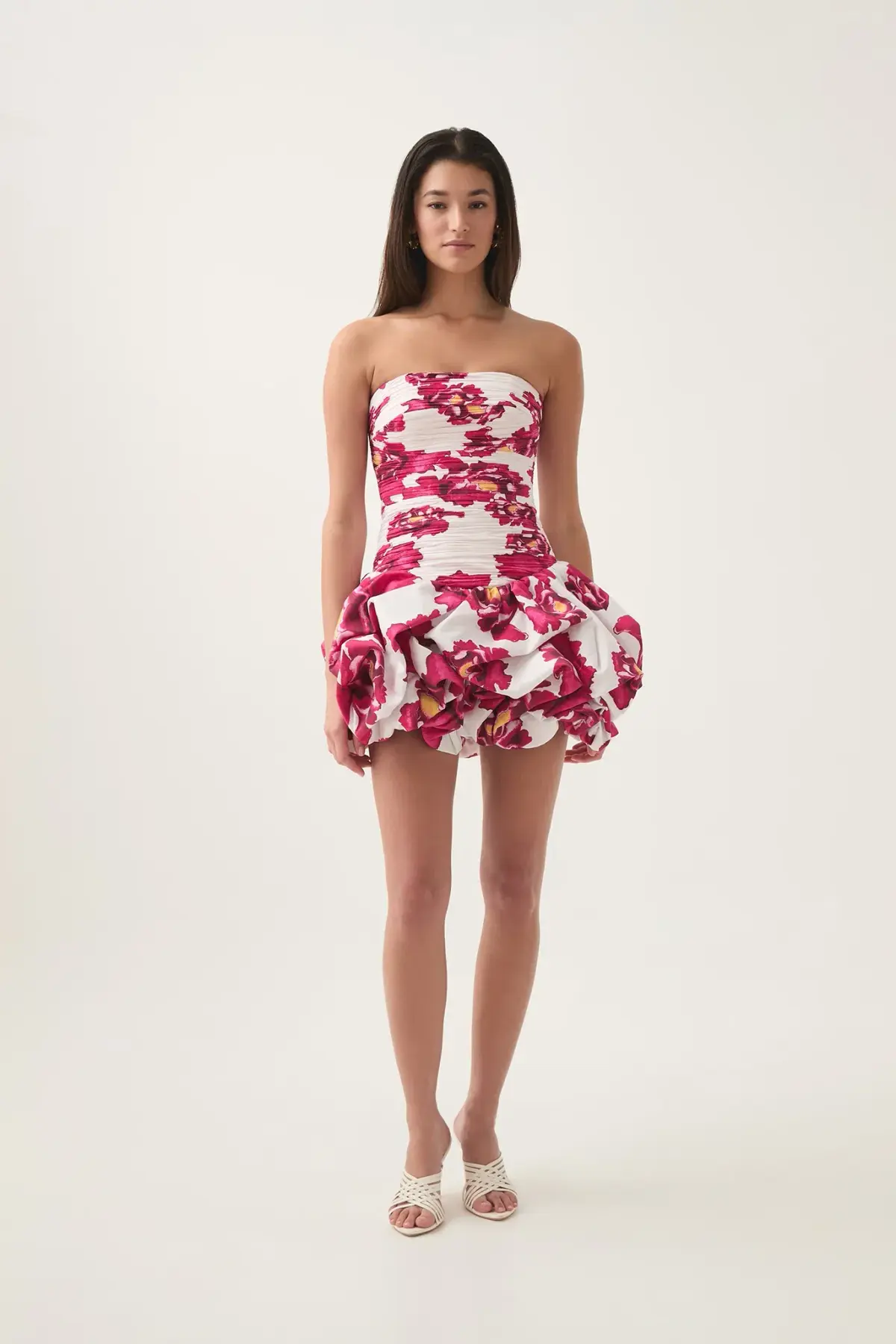Aje Violette Bubble Hem Mini Dress Boldly Blooming Size 8 - Image 2