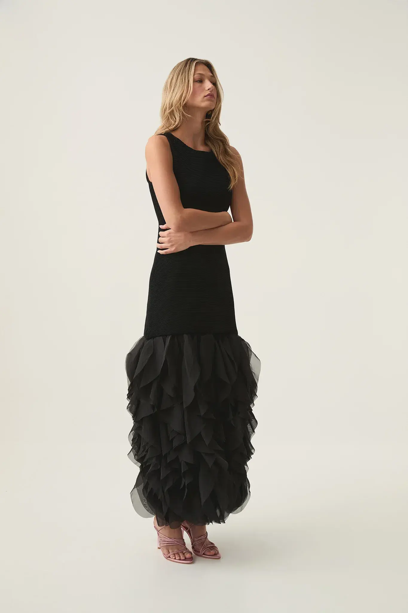 Aje Elations Knit Maxi Dress Black Size 10  - Image 2