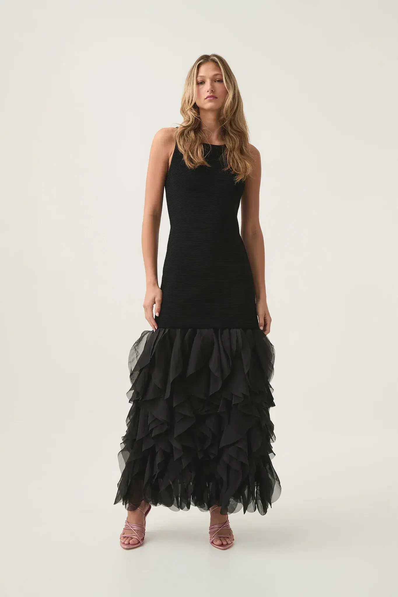 Aje Elations Knit Maxi Dress Black Size 10  - Image 1