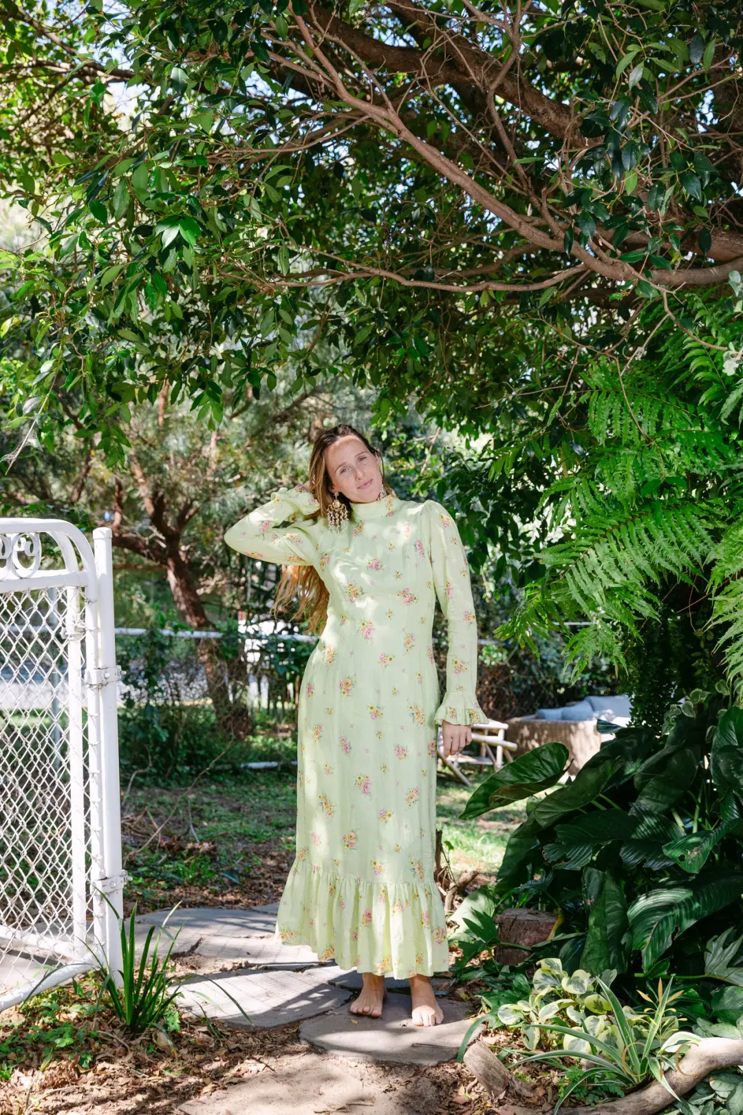 Alémais Clementine Midi Dress Green Size AU 12 for rent on The Volte - main image