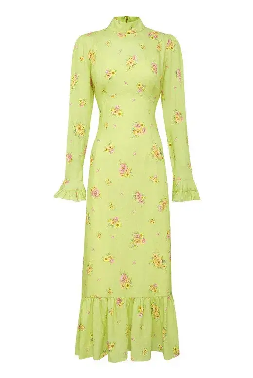 Alémais Clementine Midi Dress Green Size AU 12 for rent on The Volte - main image