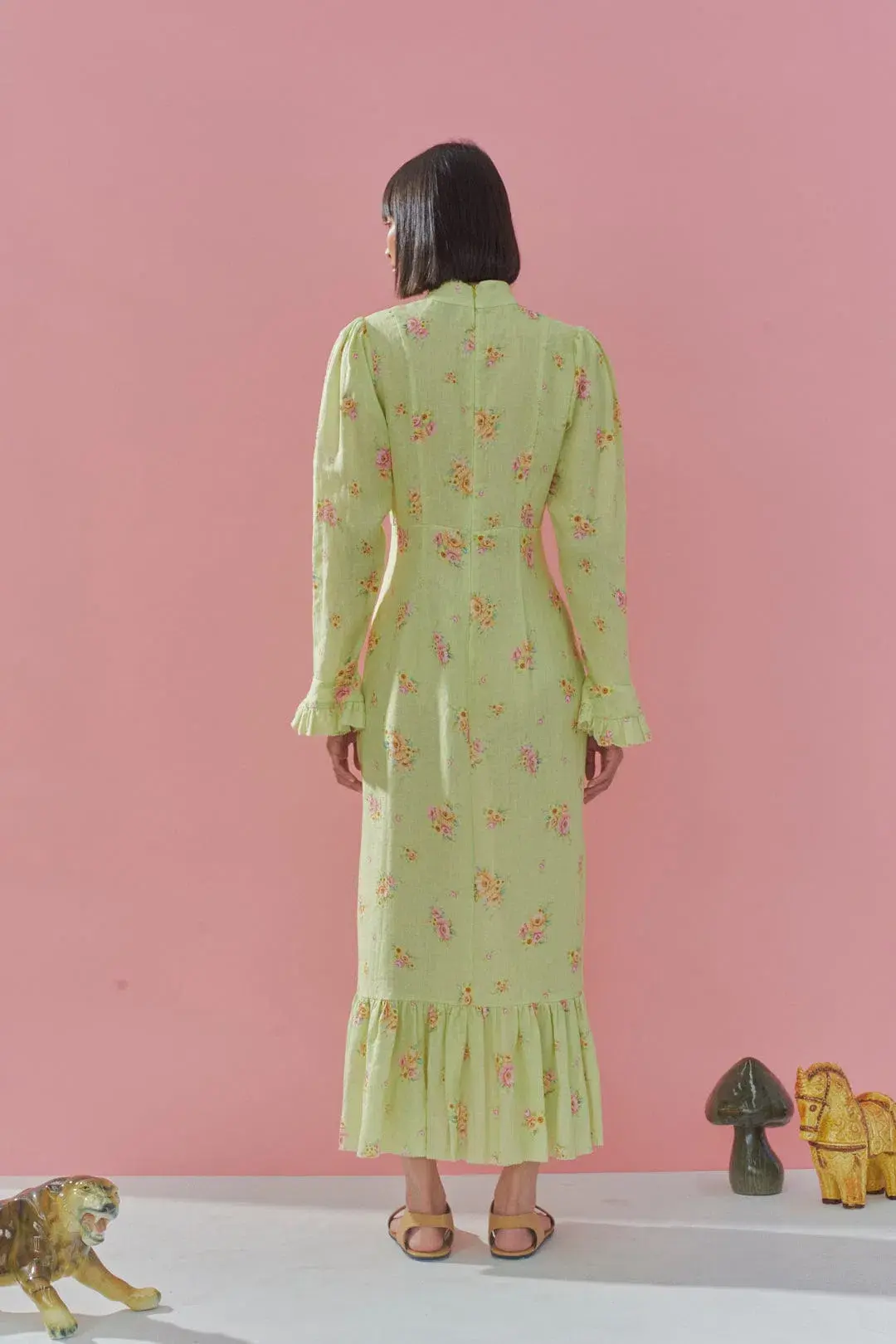 Alémais Clementine Midi Dress Green Size AU 12 - Image 2