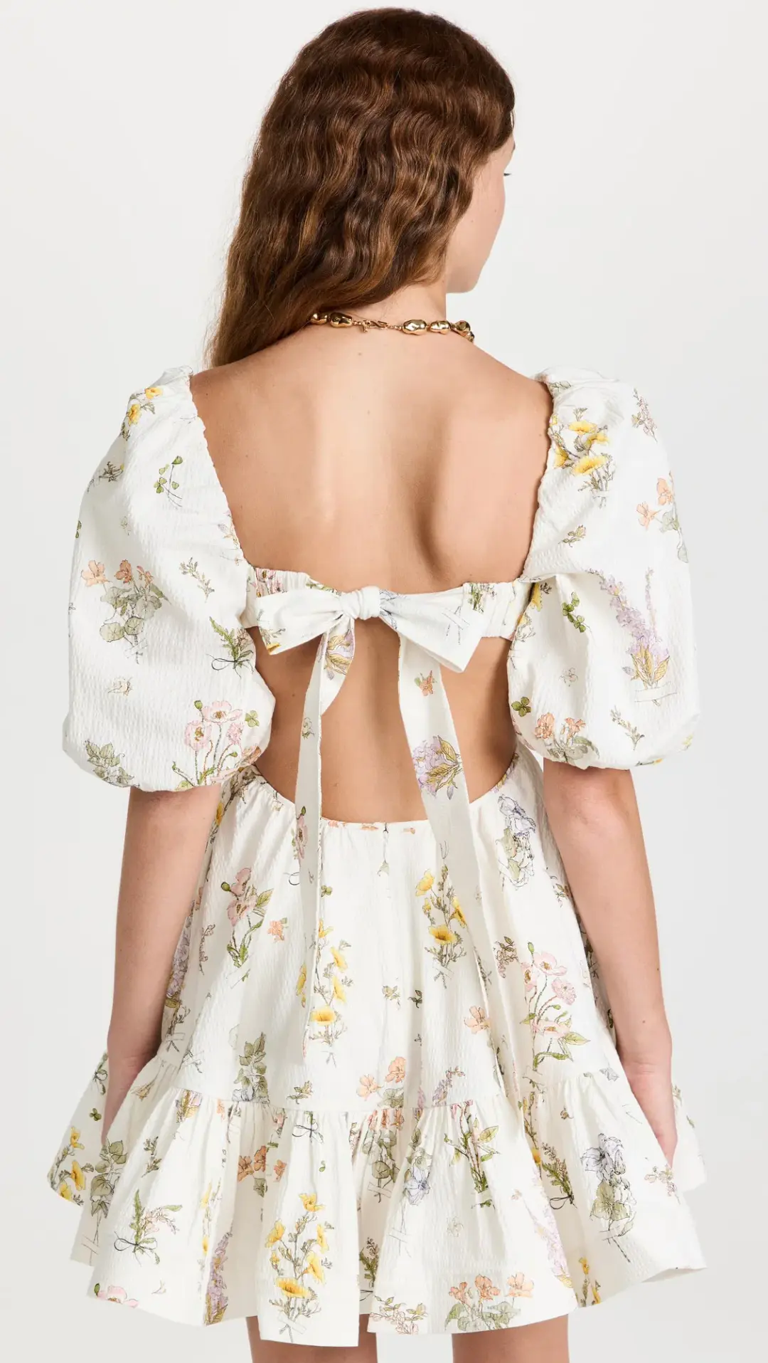 Zimmermann Jeannie Puff Sleeve Mini Dress Bouquet Floral Size 2 / AU 12 for rent on The Volte - main image