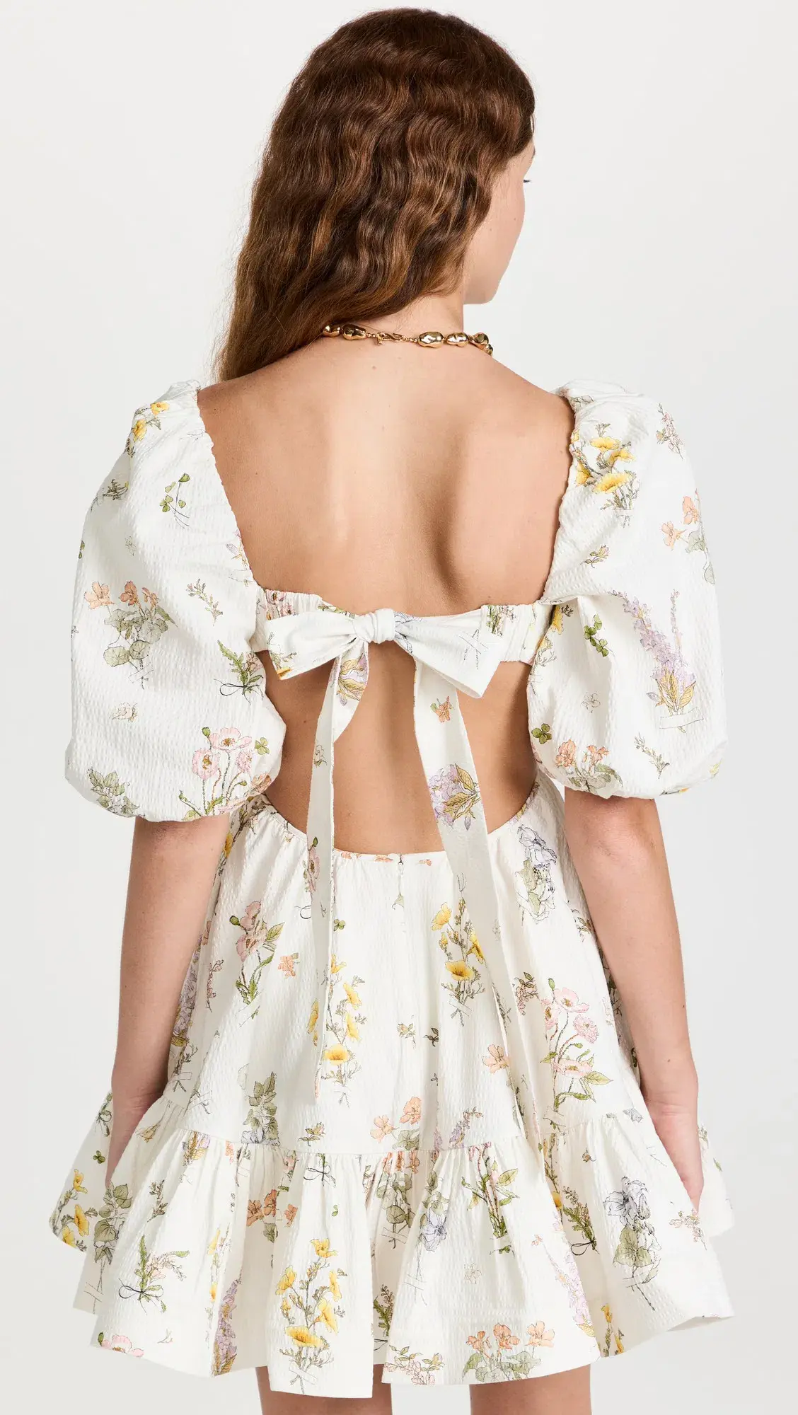 Zimmermann Jeannie Puff Sleeve Mini Dress Bouquet Floral Size 2 / AU 12 - Image 2