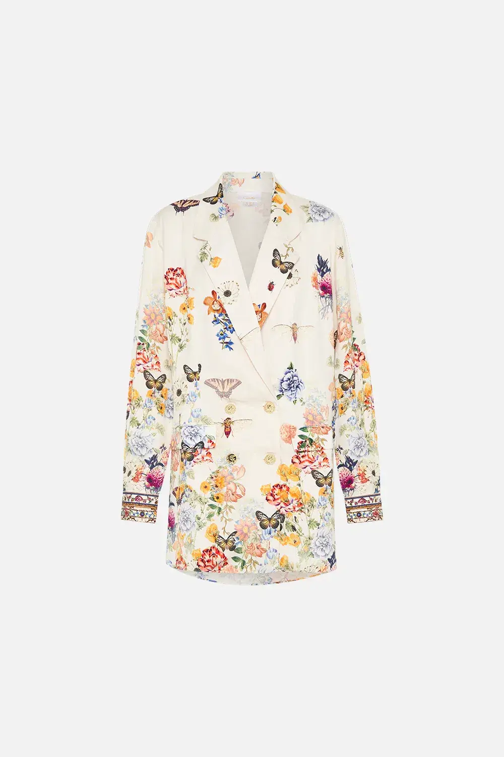 Camilla Double Breasted Soft Jacket Queens Bee Hive Print Size S / AU 10 - Image 3