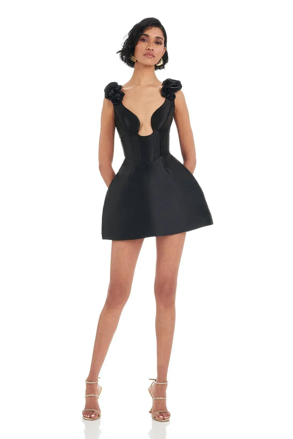 Eliya The Label Taria Mini Dress Black Size S / AU 8 - Image 1