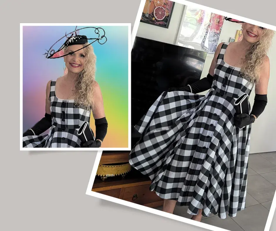 Muse Sleeveless Midi Dress Black and White Size 10 - Image 2