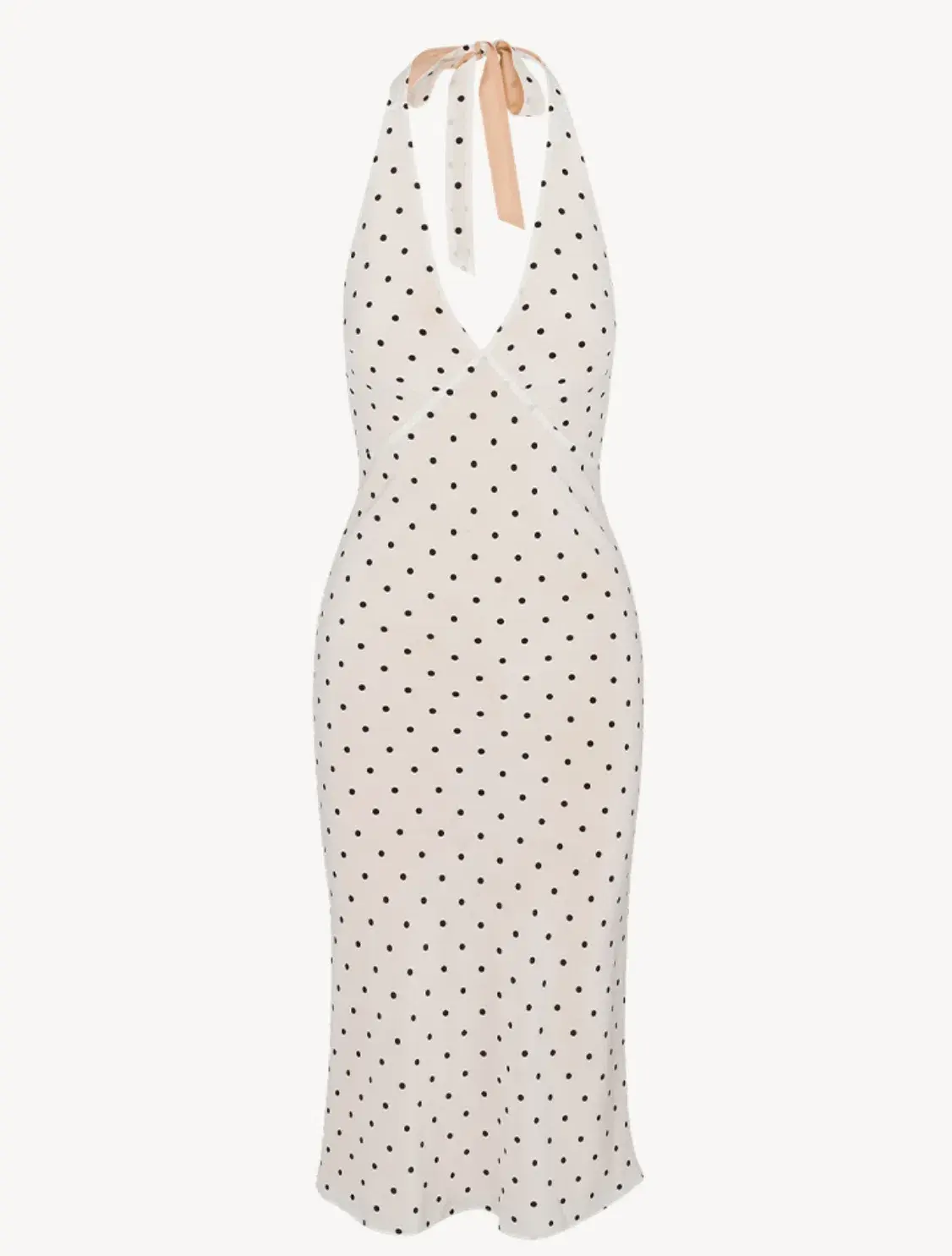 REALISATION PAR THE SADIE HALTER MIDI DRESS PETITE SPOT White XS AU 6 - Image 7