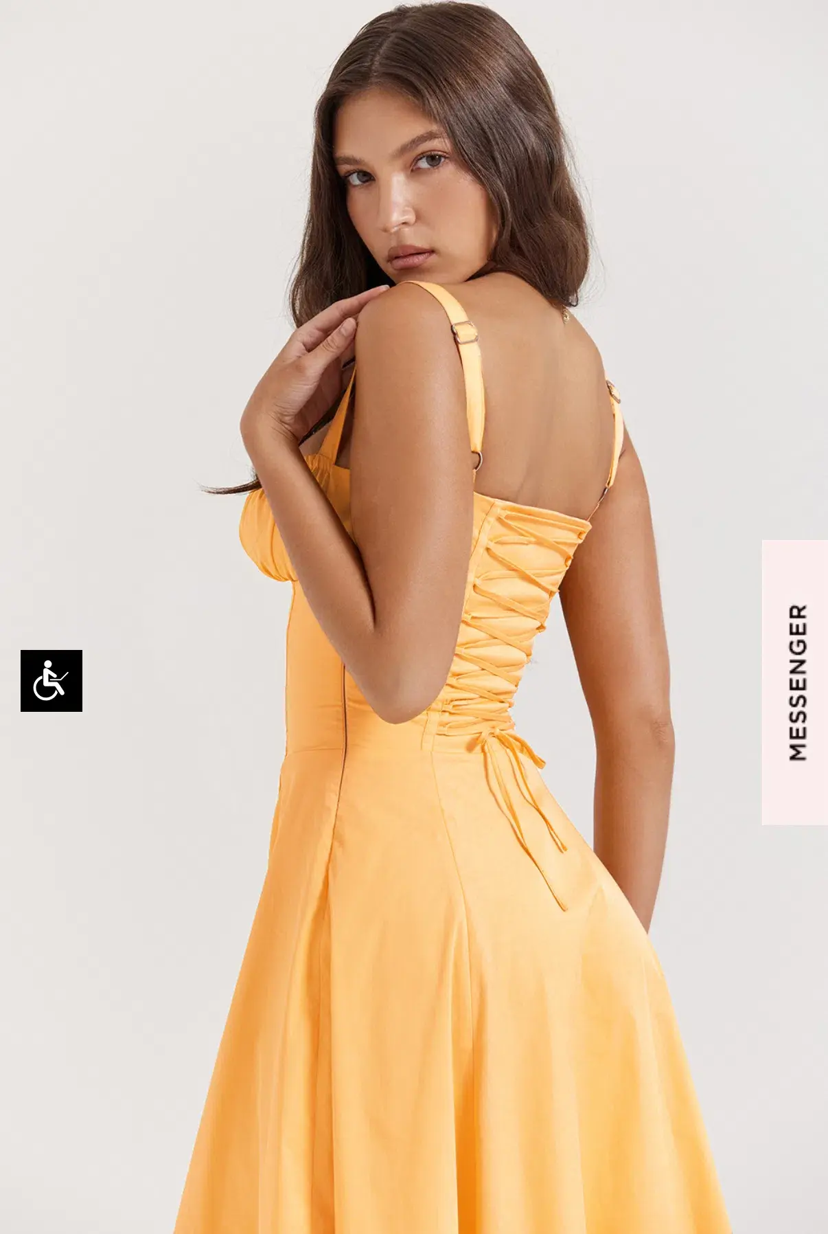 House of CB CARMEN TANGERINE BUSTIER SUNDRESS  Size L - Image 2