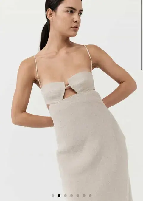 St. Agni Linen Resort Dress Natural size AU 6 - Image 2
