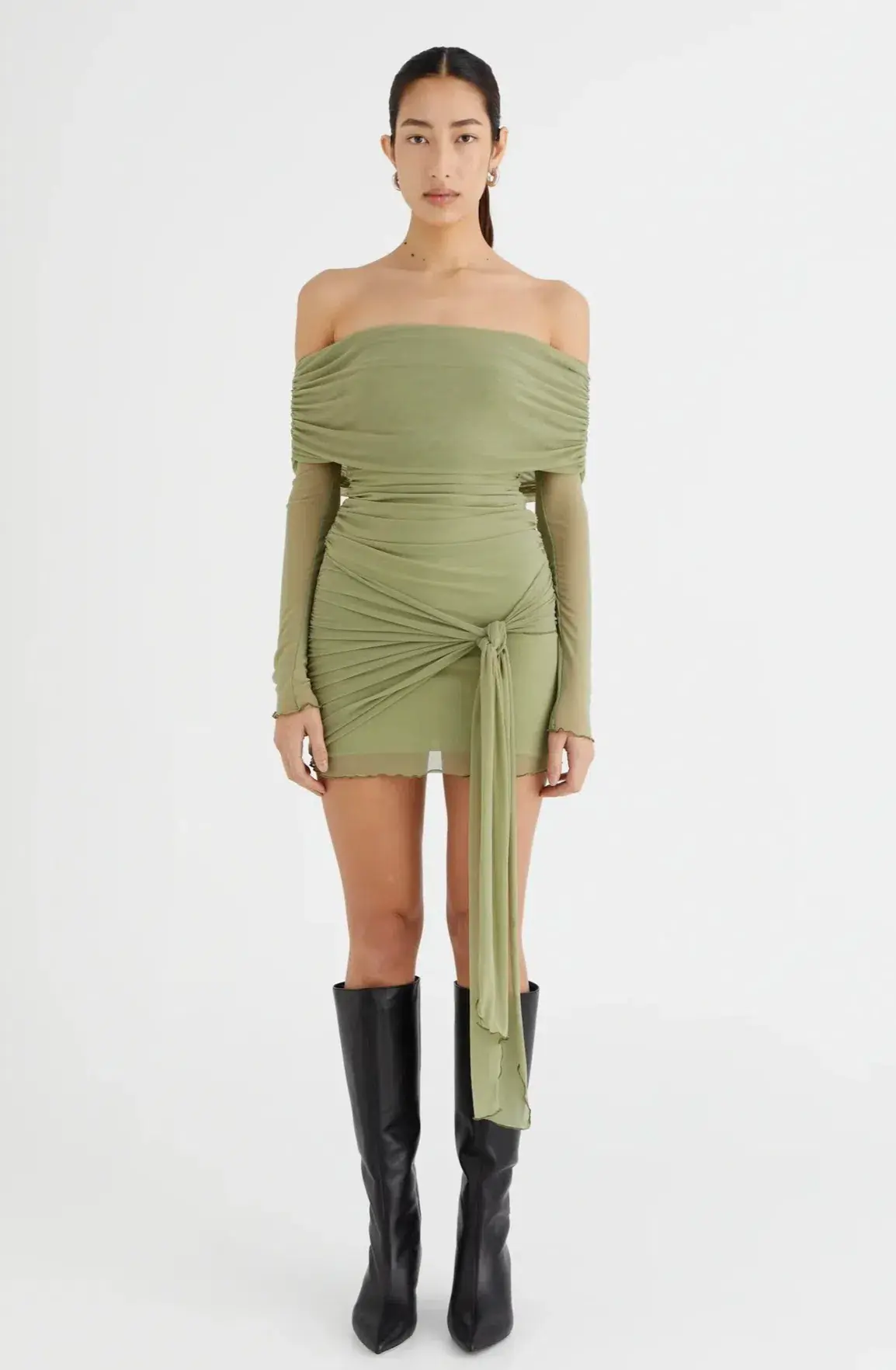 BENNI - Yasmin Mini Dress Pistachio Size 6 - Image 1