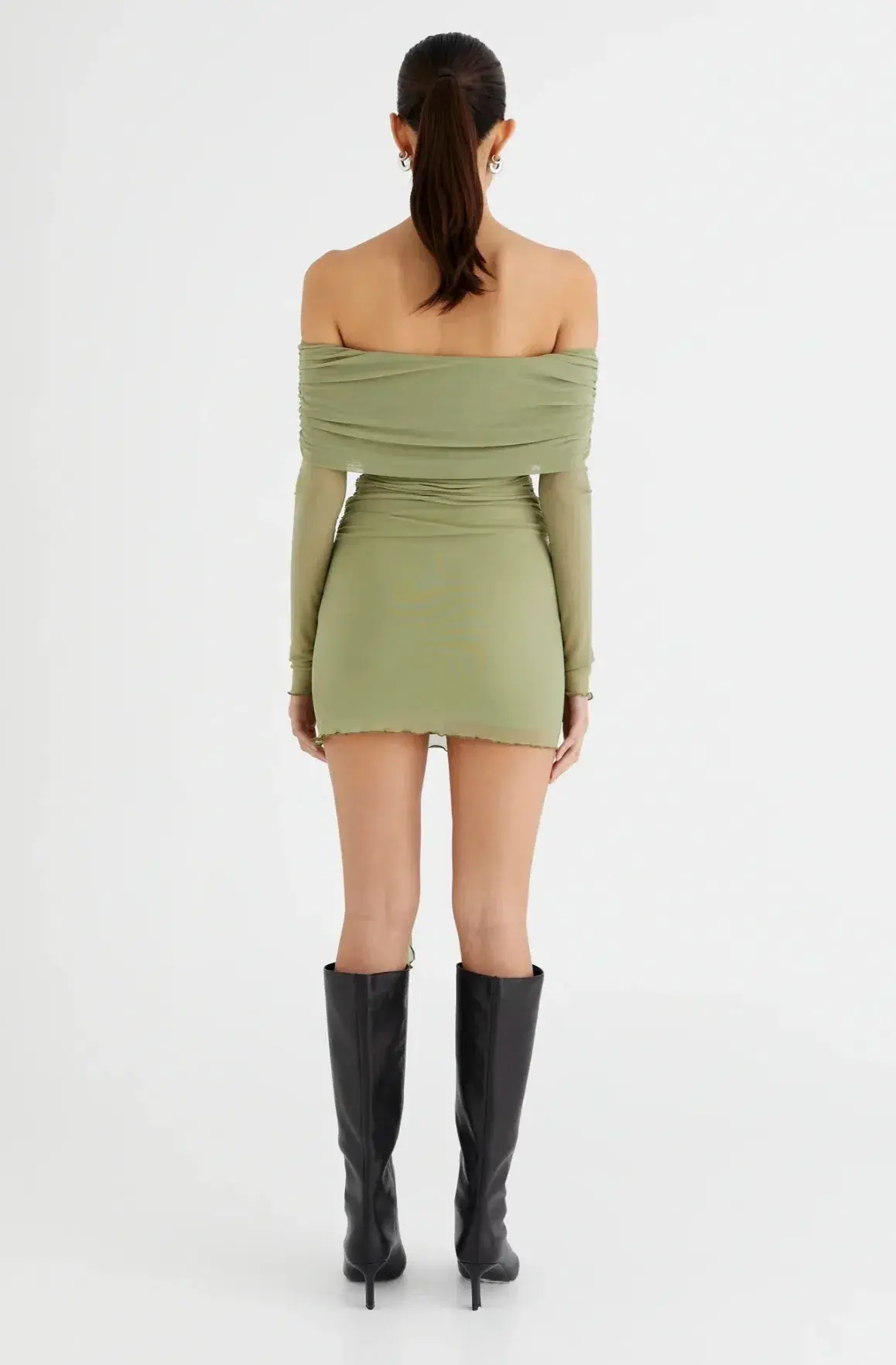 BENNI - Yasmin Mini Dress Pistachio Size 6 - Image 3