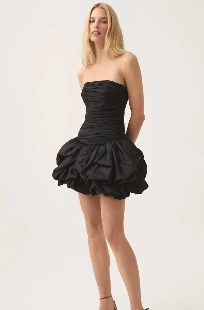 Violette Bubble Hem Mini Dress Black Size 8 - Image 5