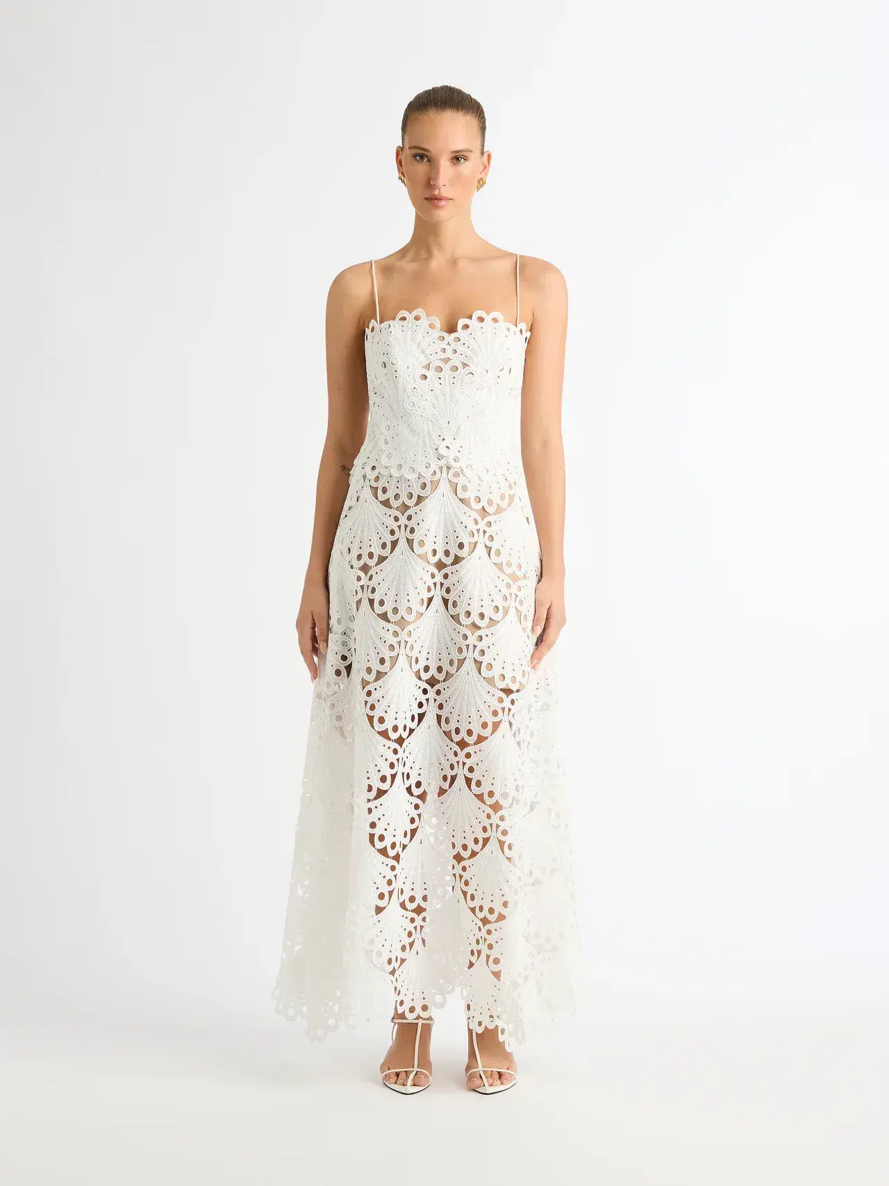 Sheike Ella Lace Maxi Dress White Size 10 - Image 1